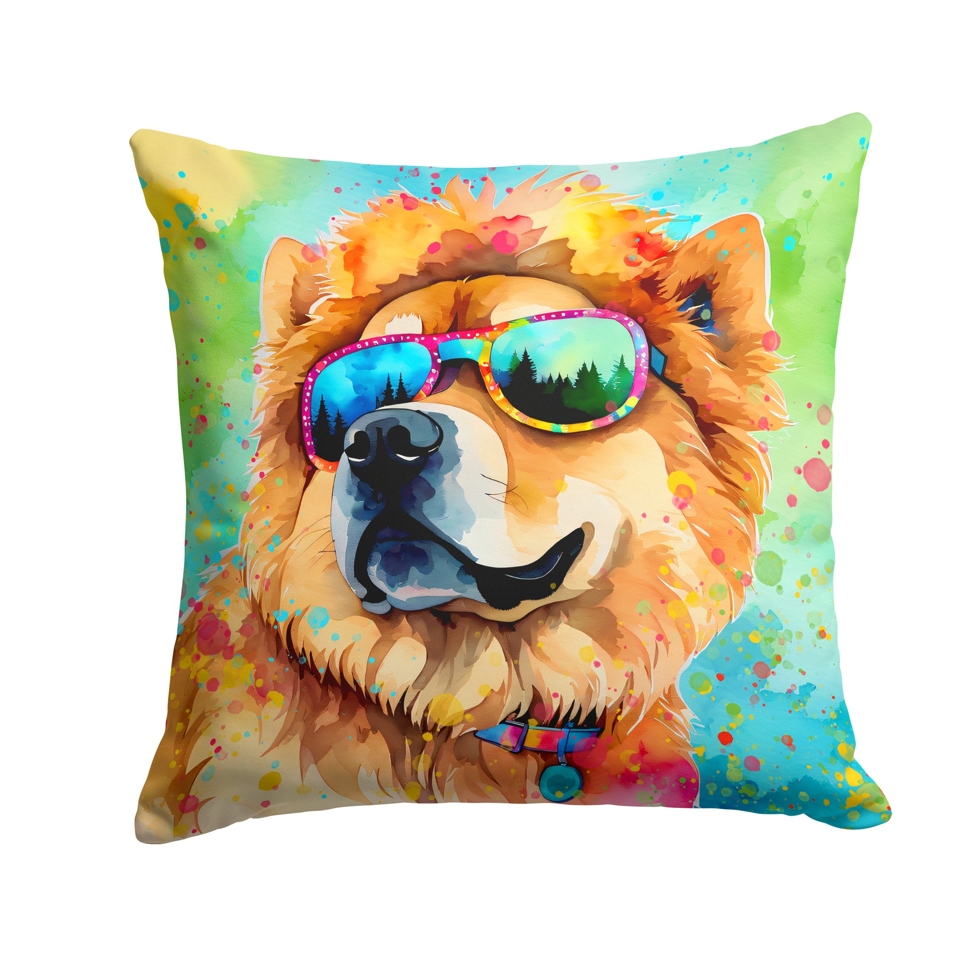 Buy this Chow Chow Hippie Dawg Fabric Decorative Pillow