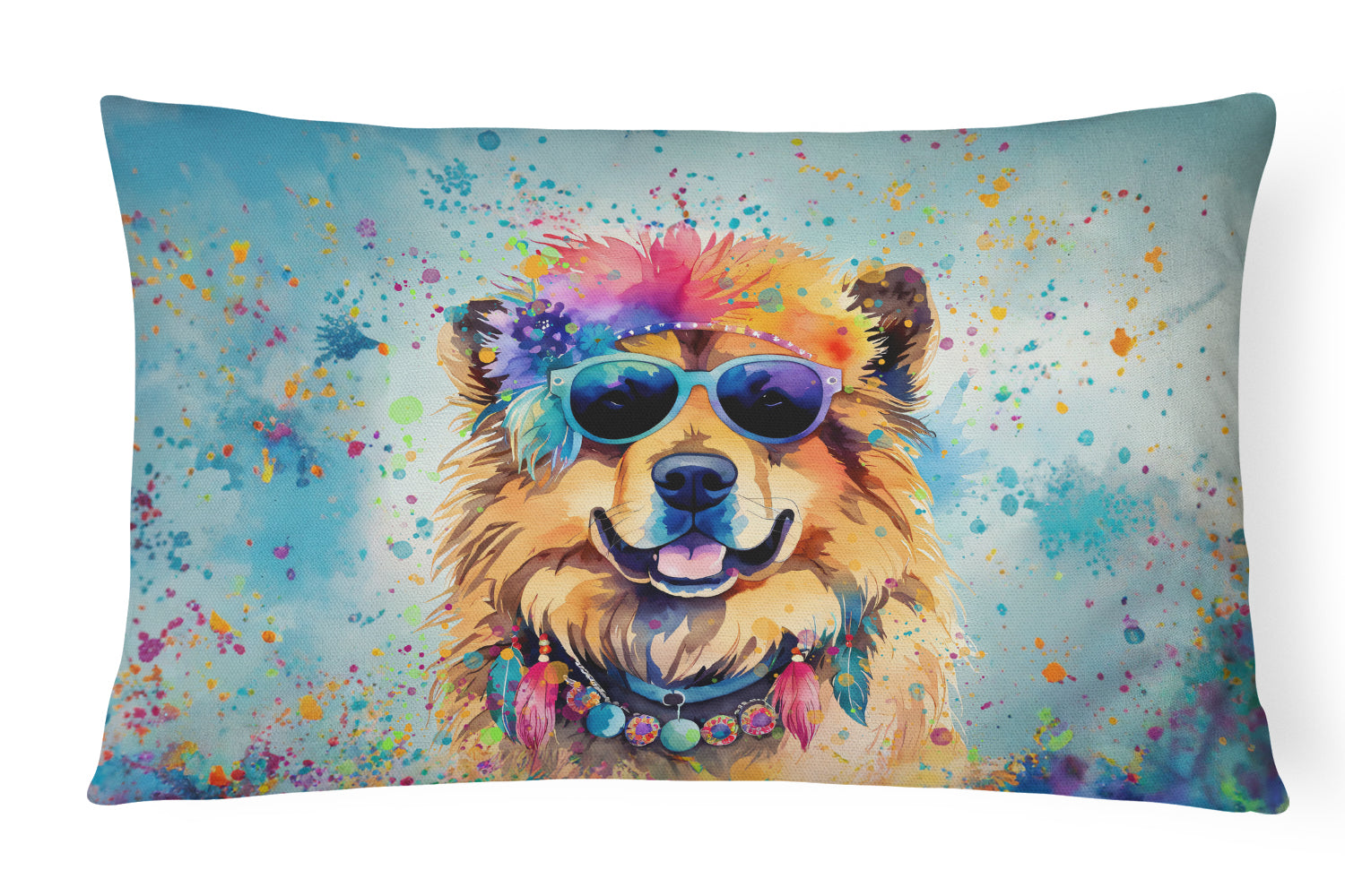 Buy this Chow Chow Hippie Dawg Fabric Decorative Pillow