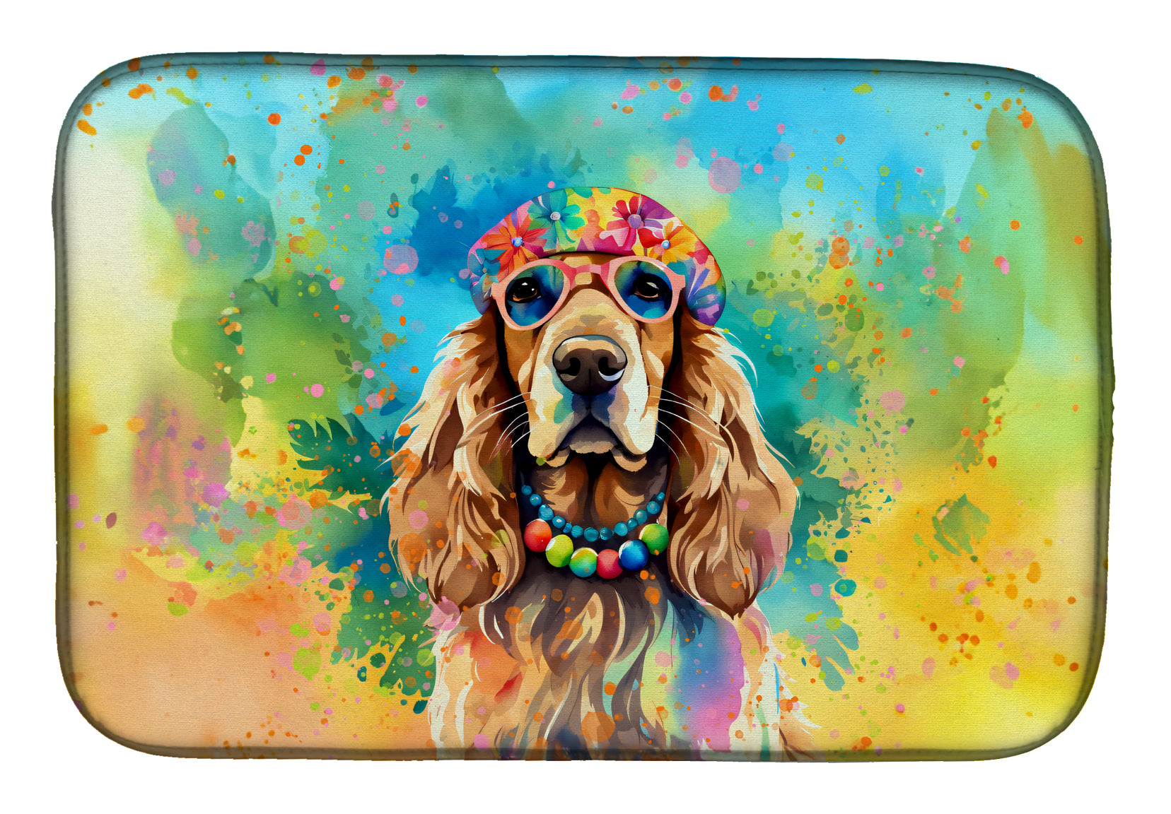 Buy this Cocker Spaniel Hippie Dawg Dish Drying Mat