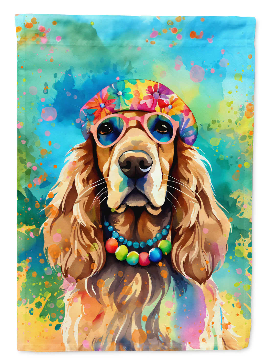 Buy this Cocker Spaniel Hippie Dawg Garden Flag