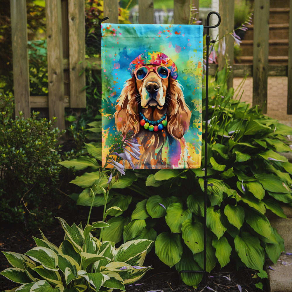 Cocker Spaniel Hippie Dawg Garden Flag