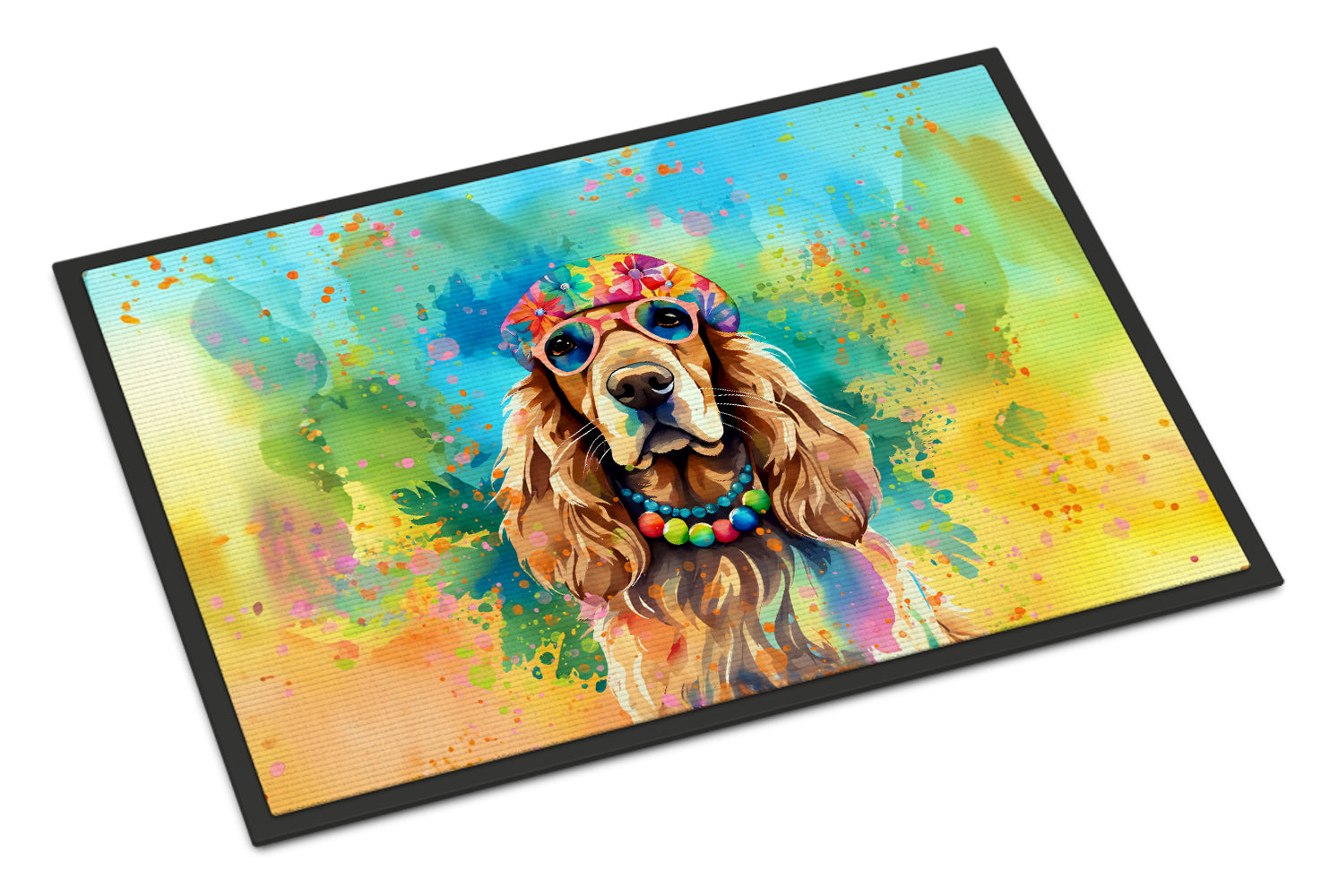 Buy this Cocker Spaniel Hippie Dawg Indoor or Outdoor Mat 24x36