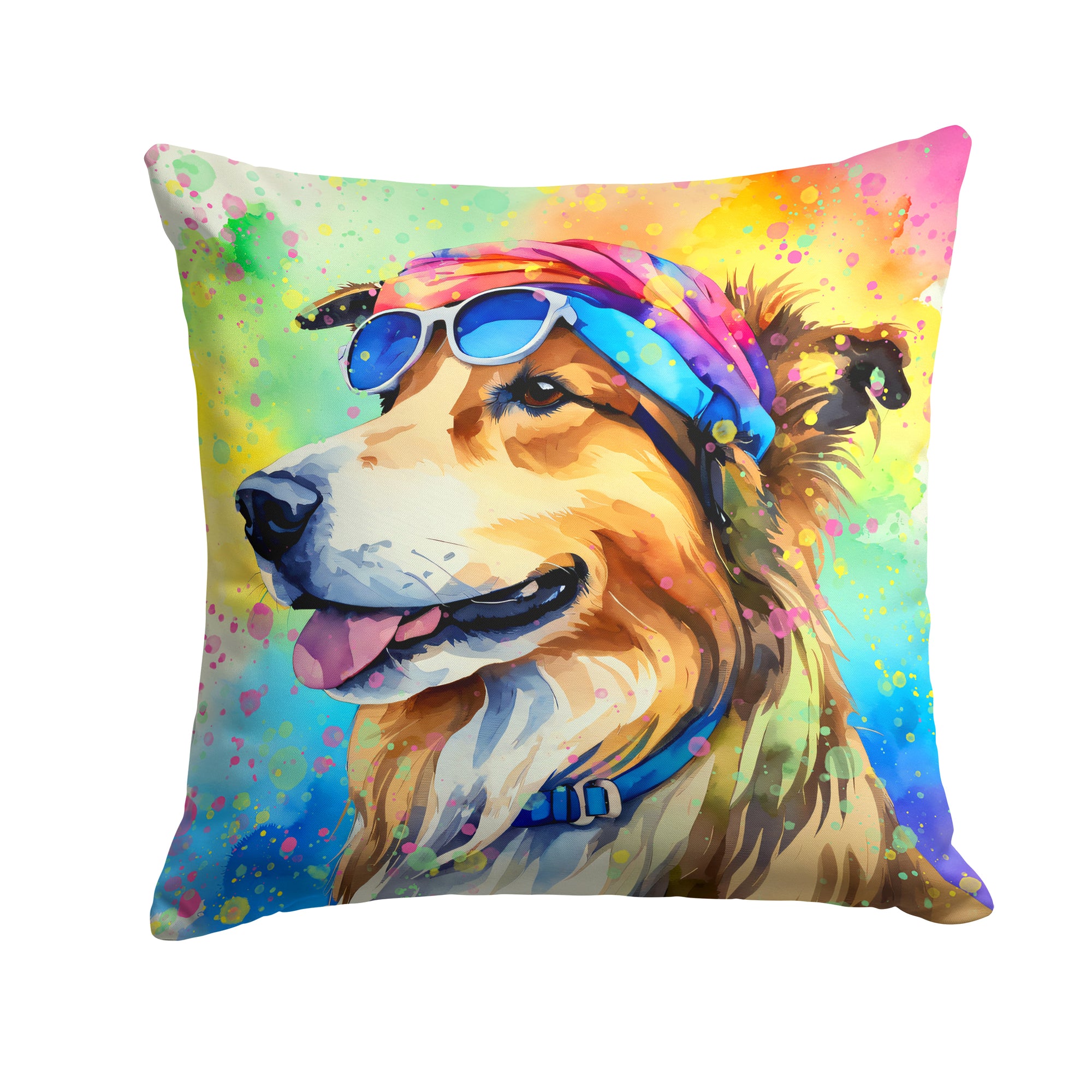 Buy this Collie Hippie Dawg Fabric Decorative Pillow