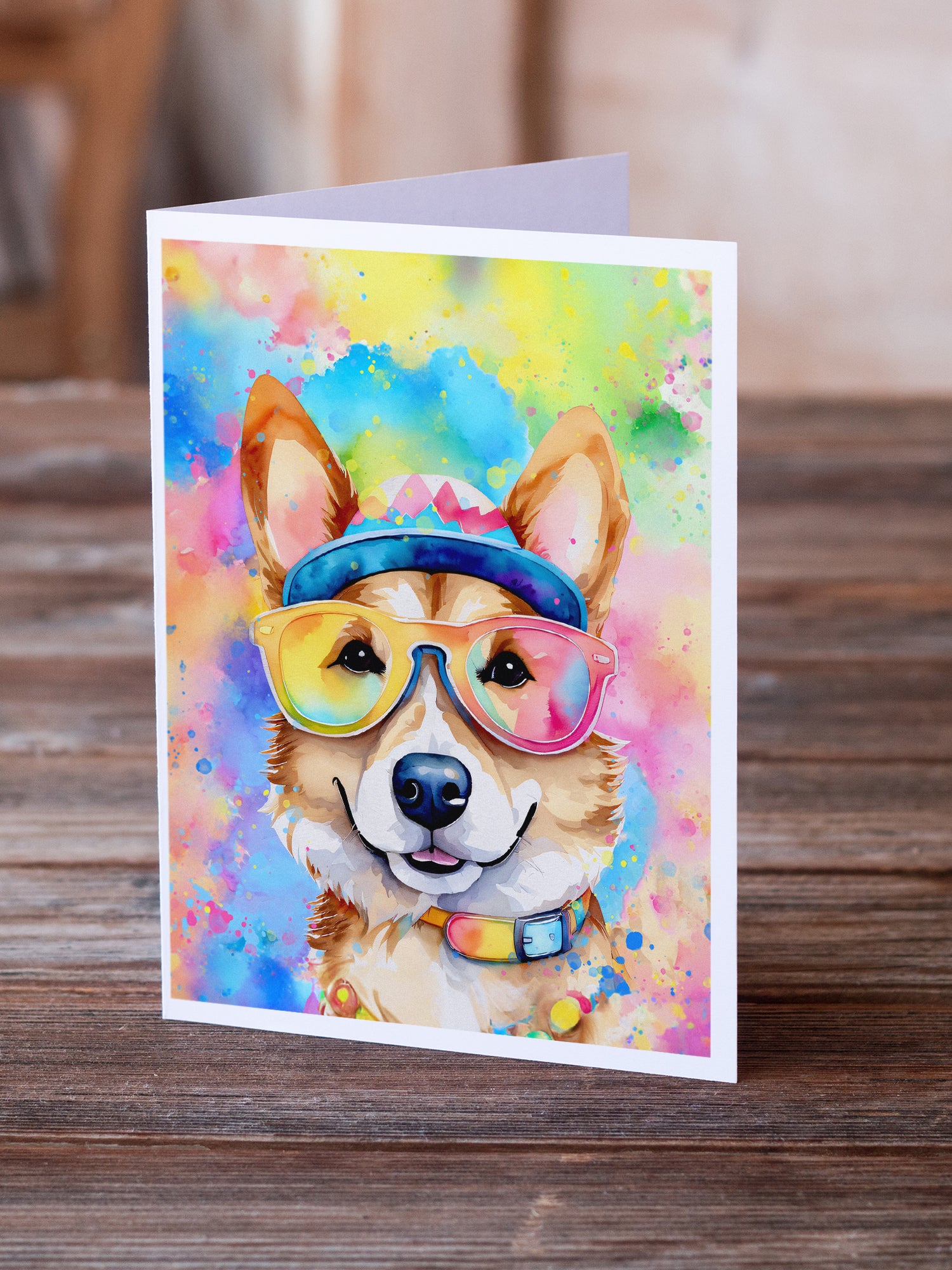 Buy this Corgi Hippie Dawg Greeting Cards Pack of 8