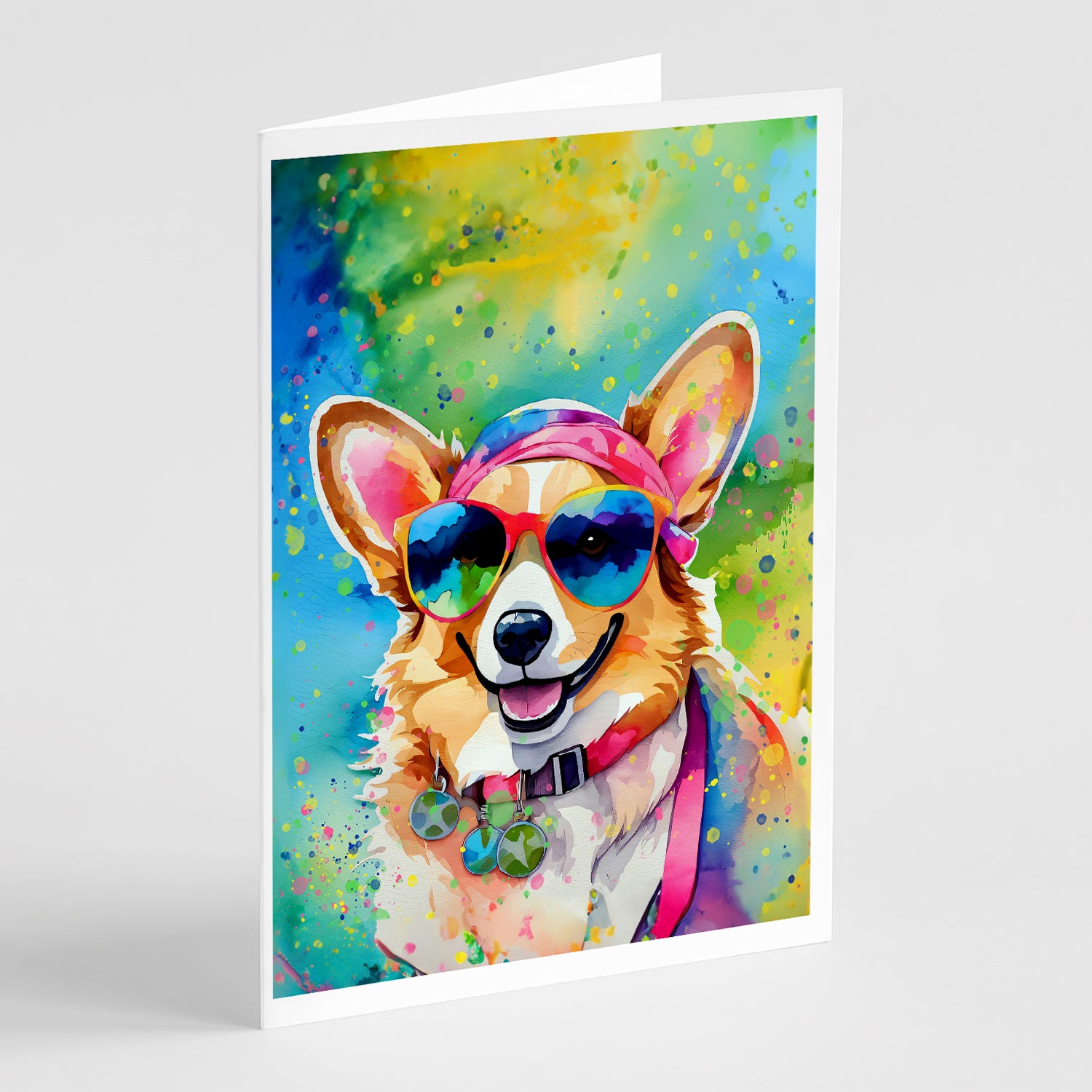 Buy this Corgi Hippie Dawg Greeting Cards Pack of 8