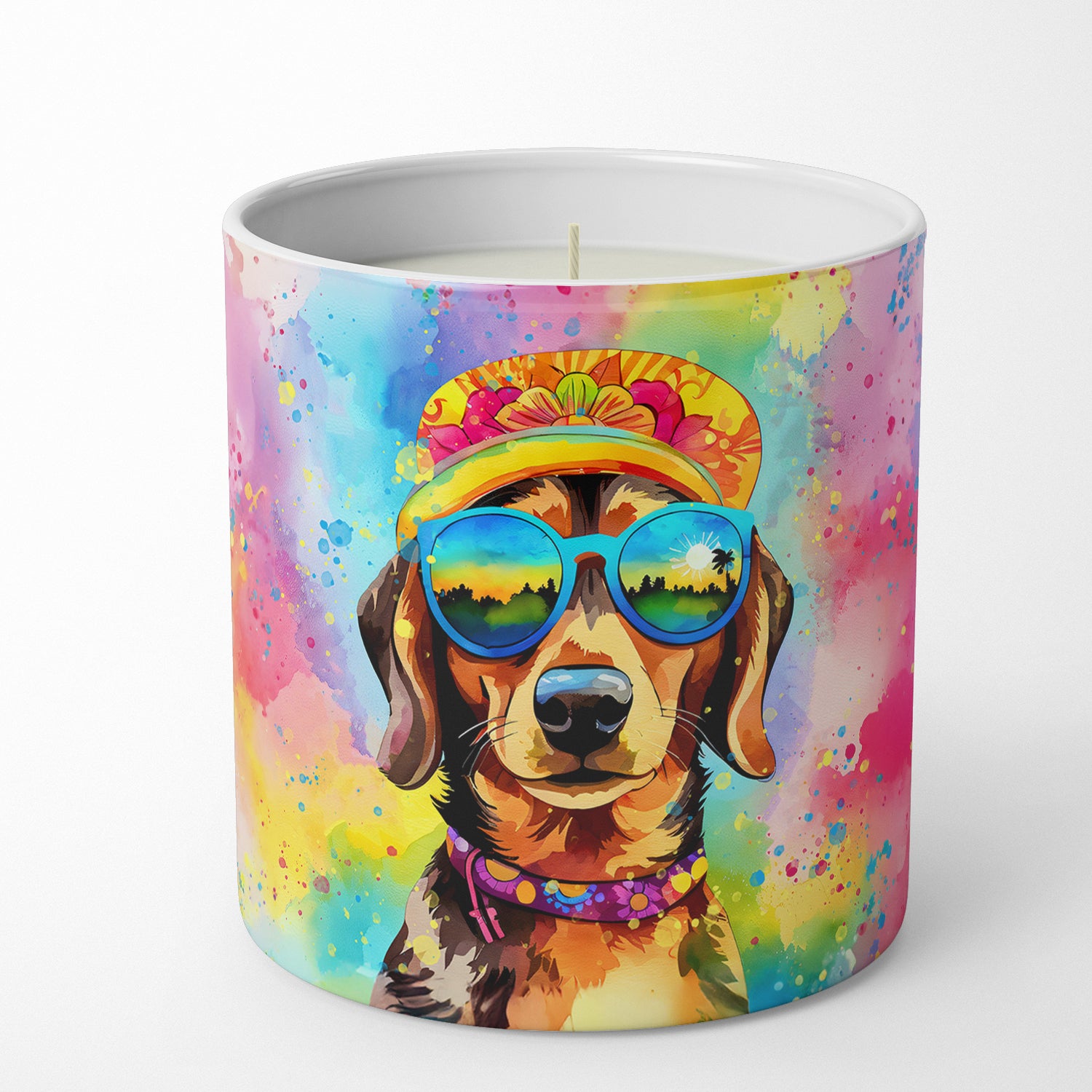 Dachshund Hippie Dawg Decorative Soy Candle