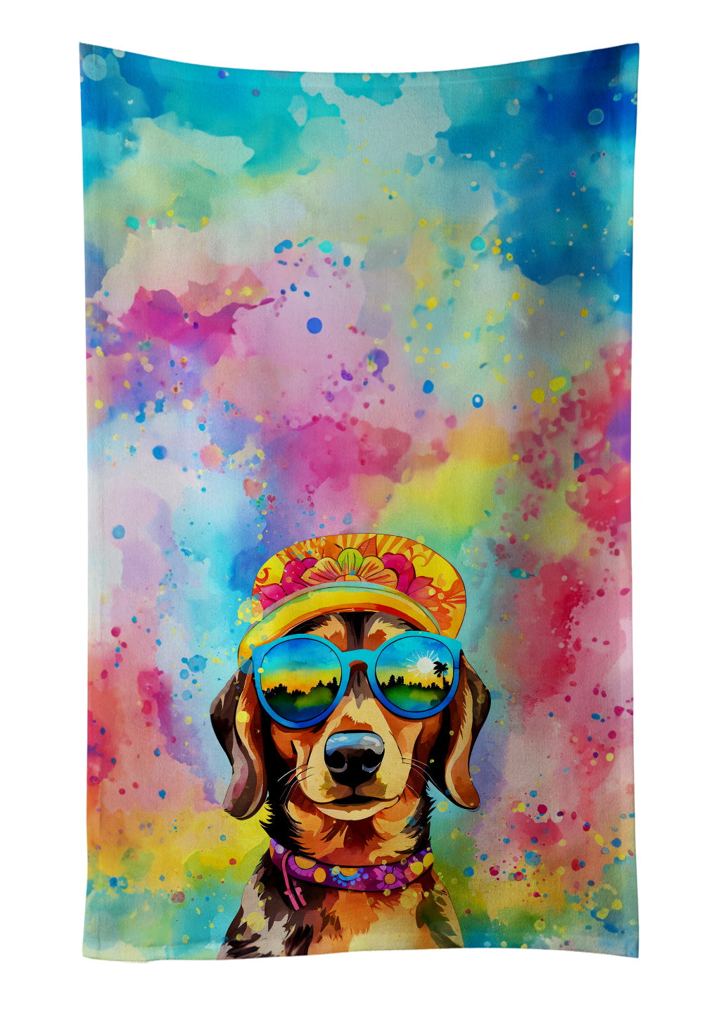 Buy this Dachshund Hippie Dawg Kitchen Towel