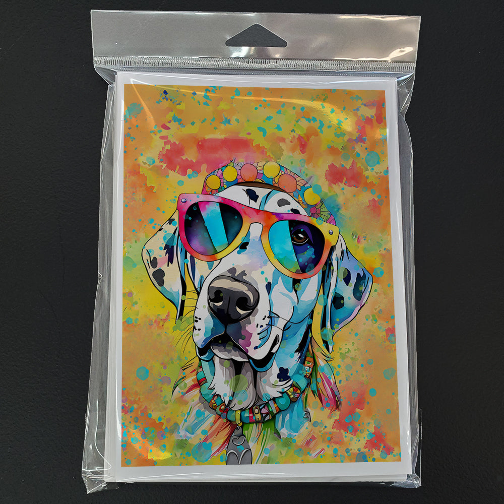 Dalmatian Hippie Dawg Greeting Cards Pack of 8