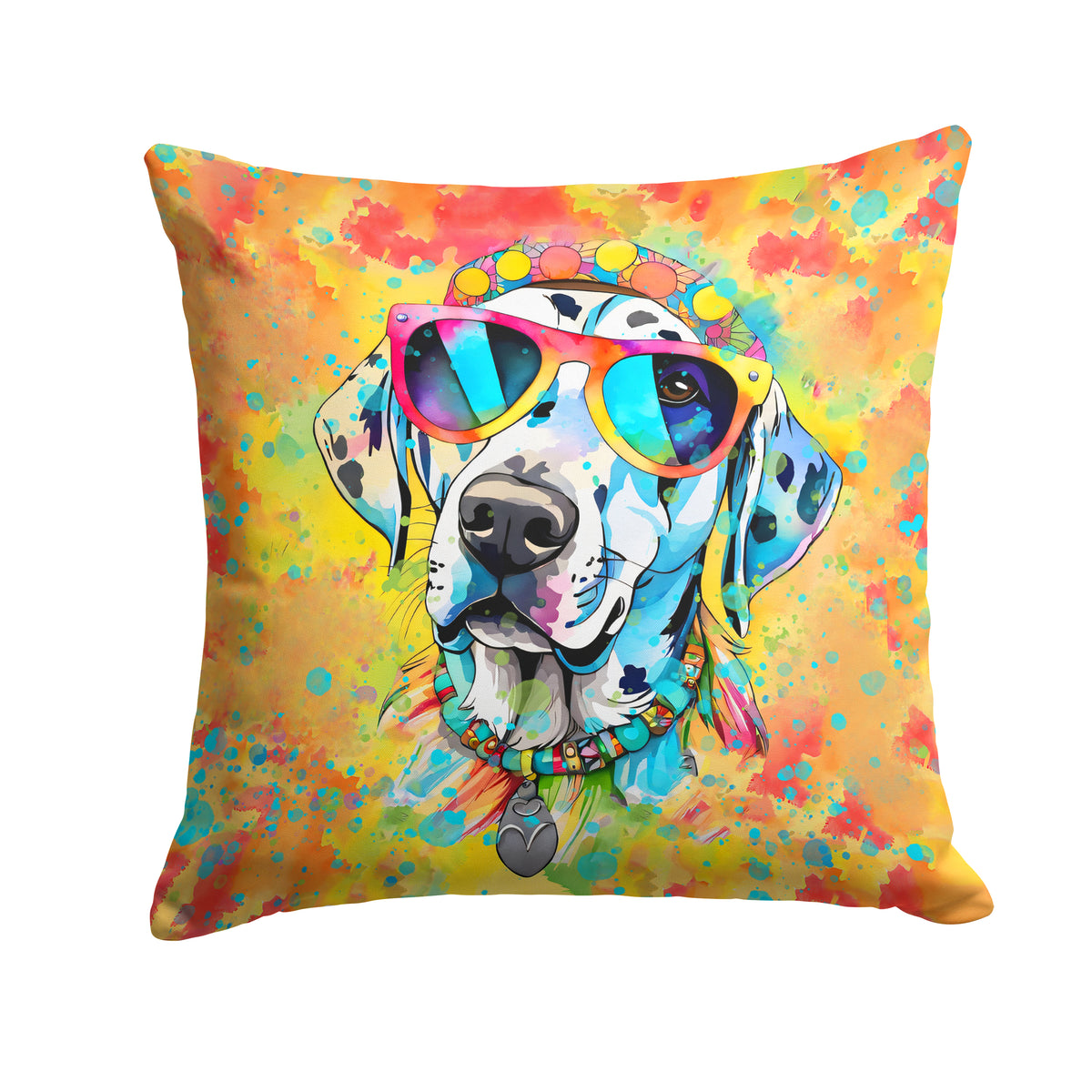 Buy this Dalmatian Hippie Dawg Fabric Decorative Pillow