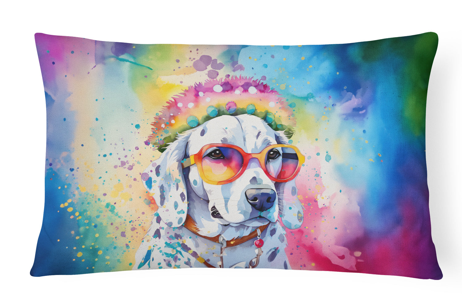 Buy this Dalmatian Hippie Dawg Fabric Decorative Pillow