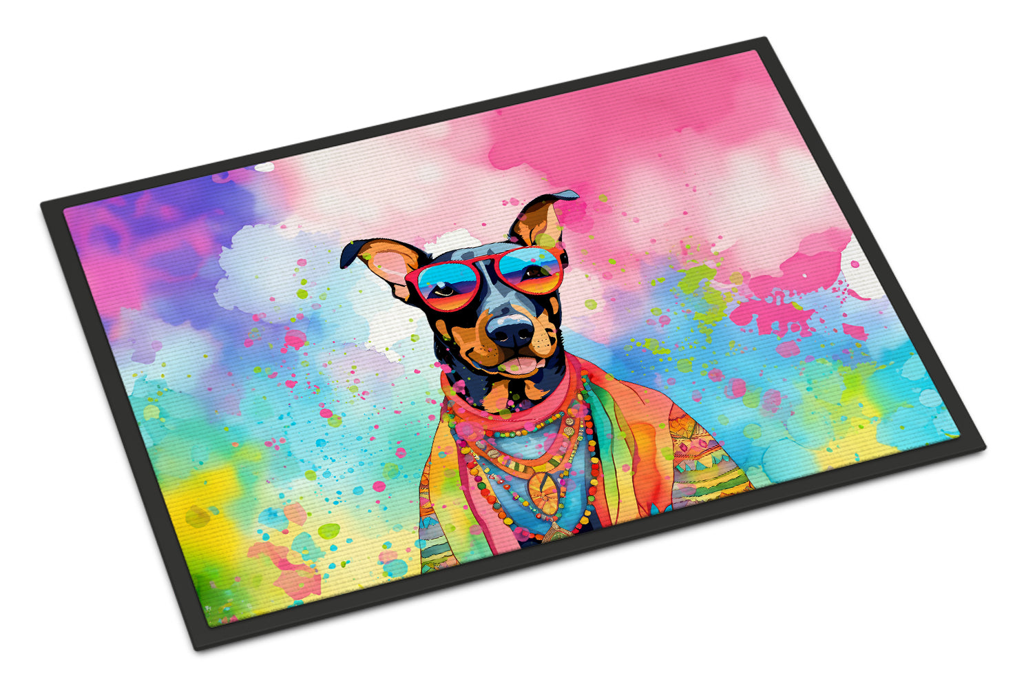 Buy this Doberman Pinscher Hippie Dawg Indoor or Outdoor Mat 24x36