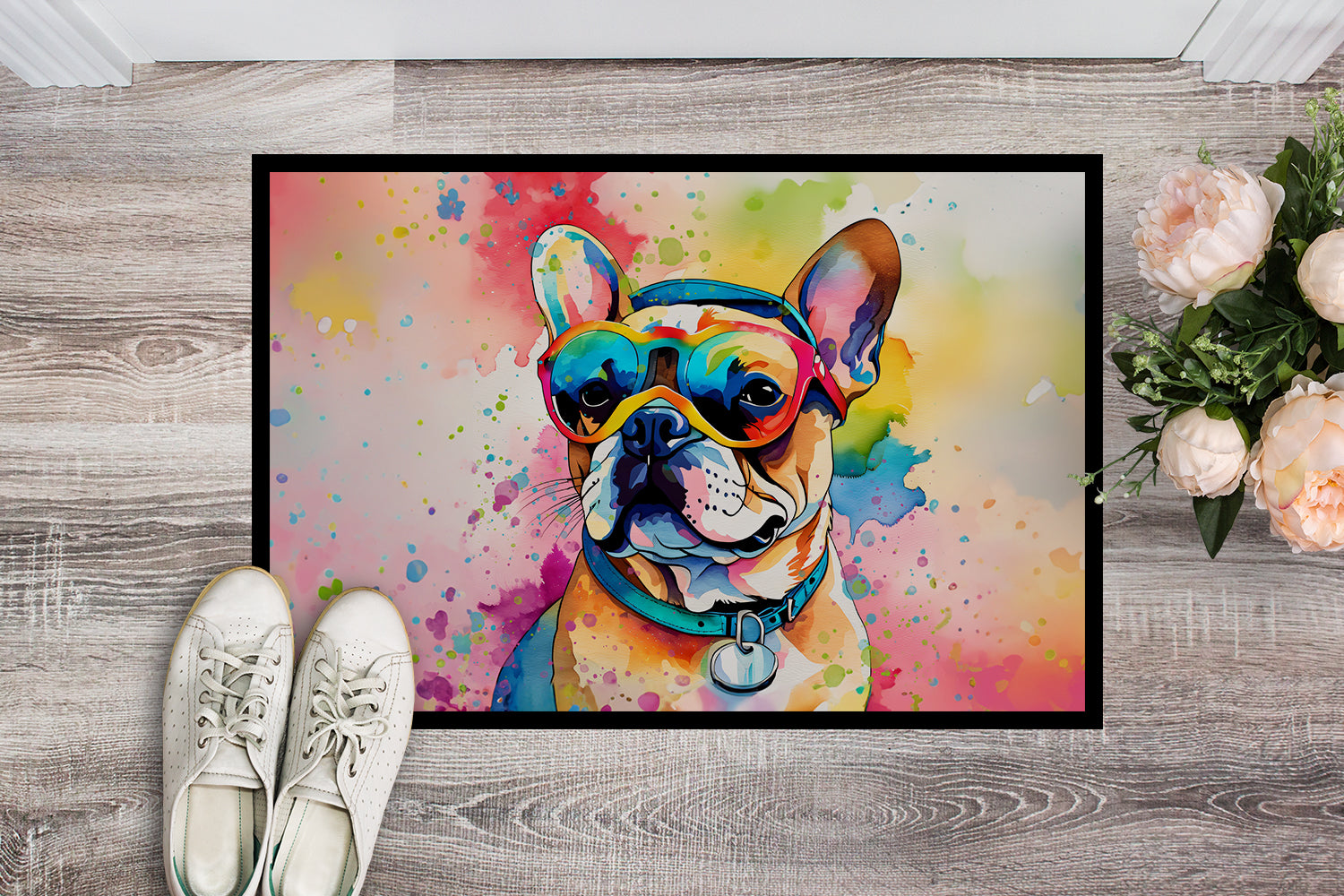 Buy this French Bulldog Hippie Dawg Doormat