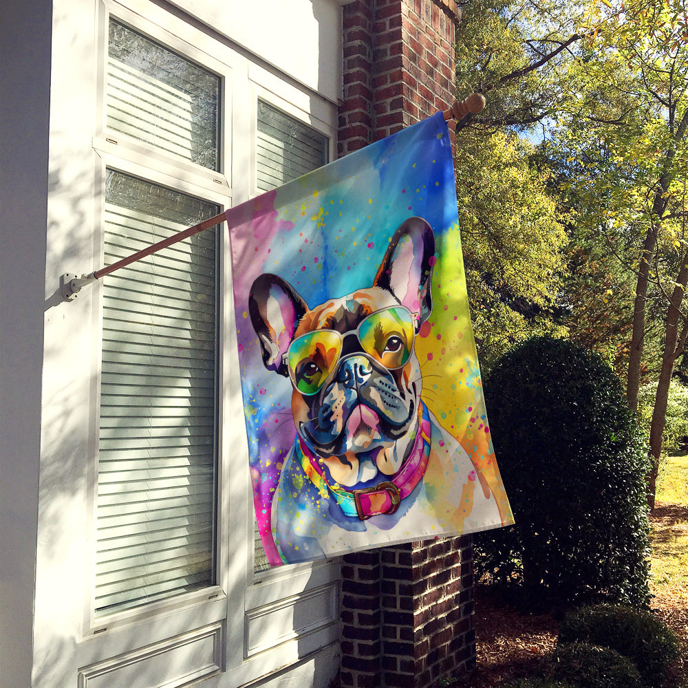 Buy this French Bulldog Hippie Dawg House Flag