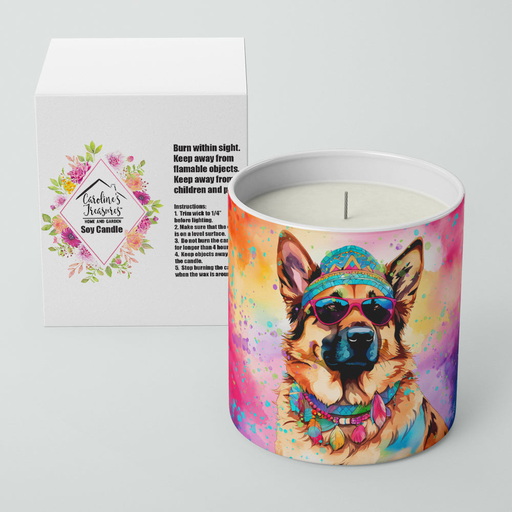 German Shepherd Hippie Dawg Decorative Soy Candle