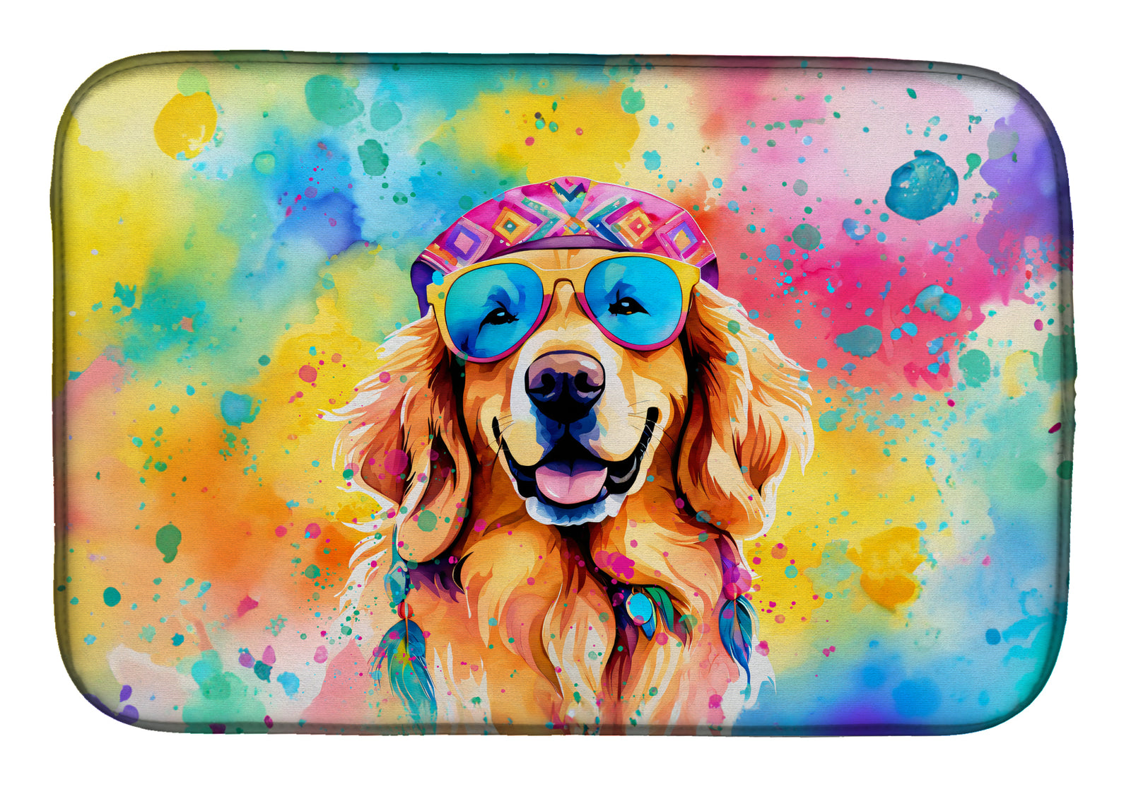 Buy this Golden Retriever Hippie Dawg Dish Drying Mat