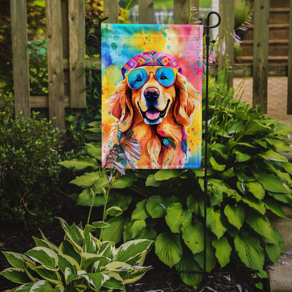 Buy this Golden Retriever Hippie Dawg Garden Flag