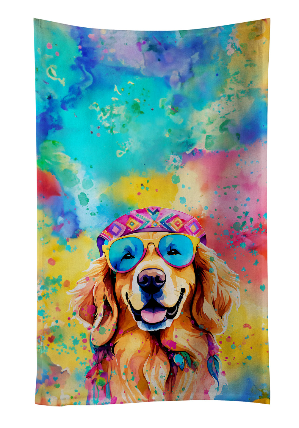 Buy this Golden Retriever Hippie Dawg Kitchen Towel