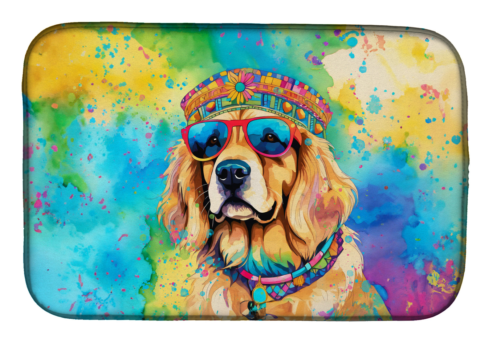 Buy this Golden Retriever Hippie Dawg Dish Drying Mat