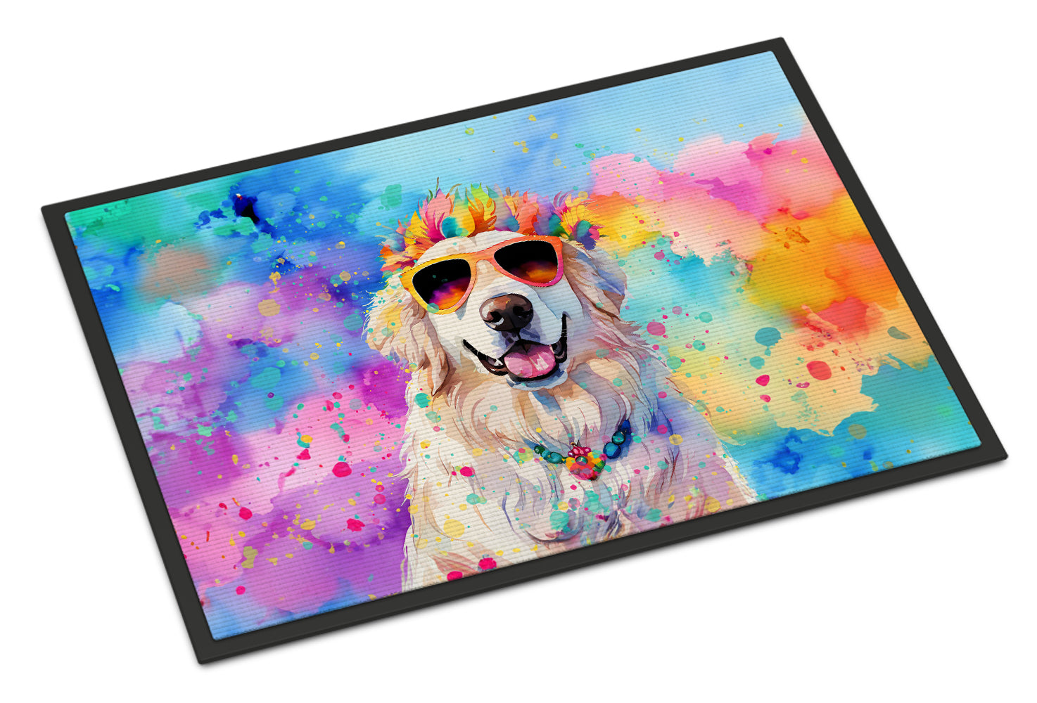 Buy this Great Pyrenees Hippie Dawg Indoor or Outdoor Mat 24x36