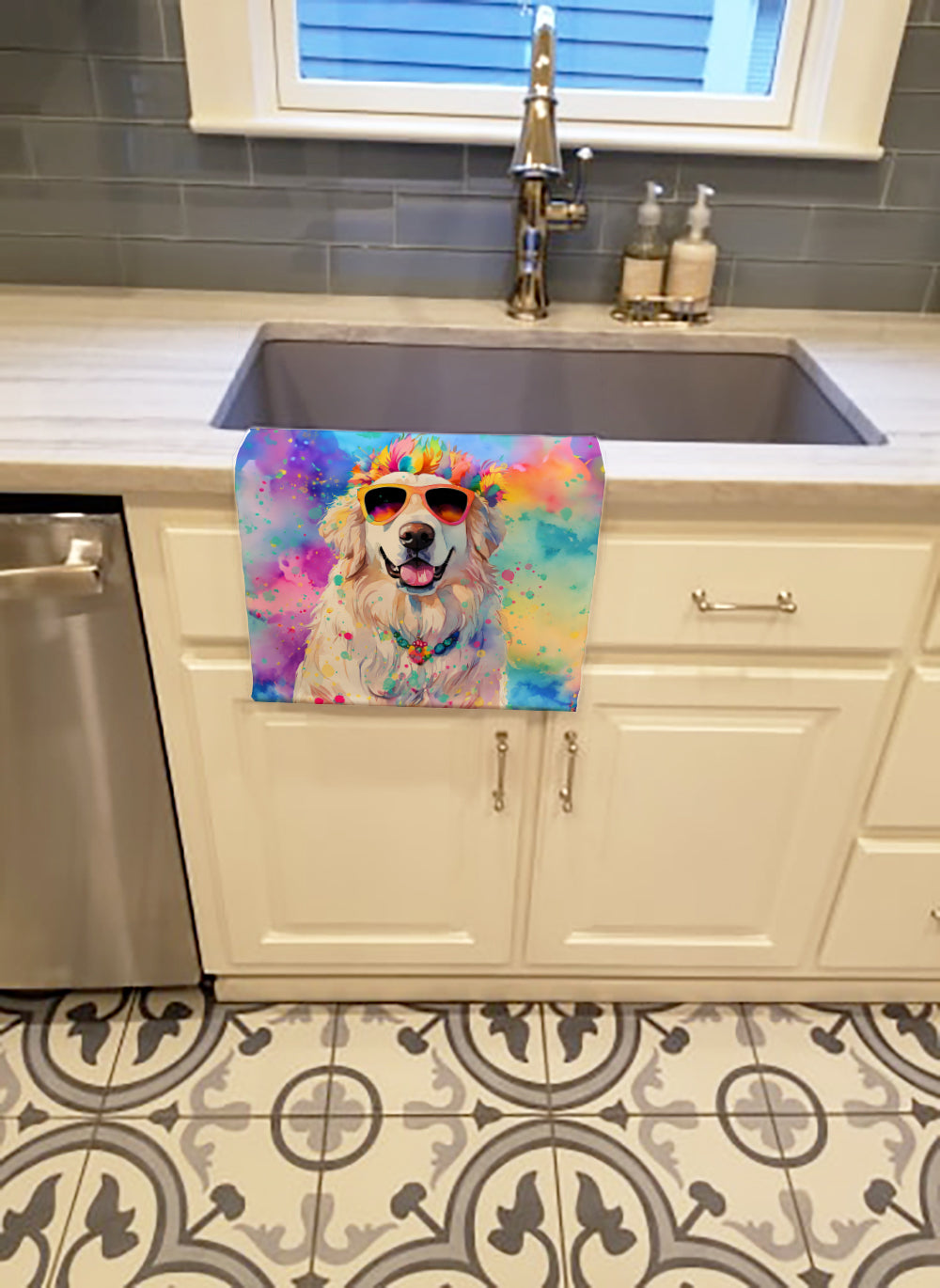 Great Pyrenees Hippie Dawg Kitchen Towel