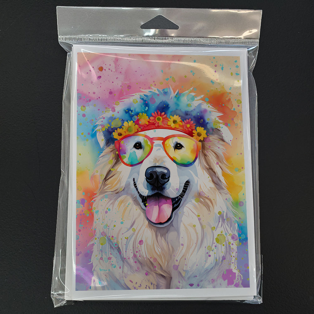 Great Pyrenees Hippie Dawg Greeting Cards Pack of 8