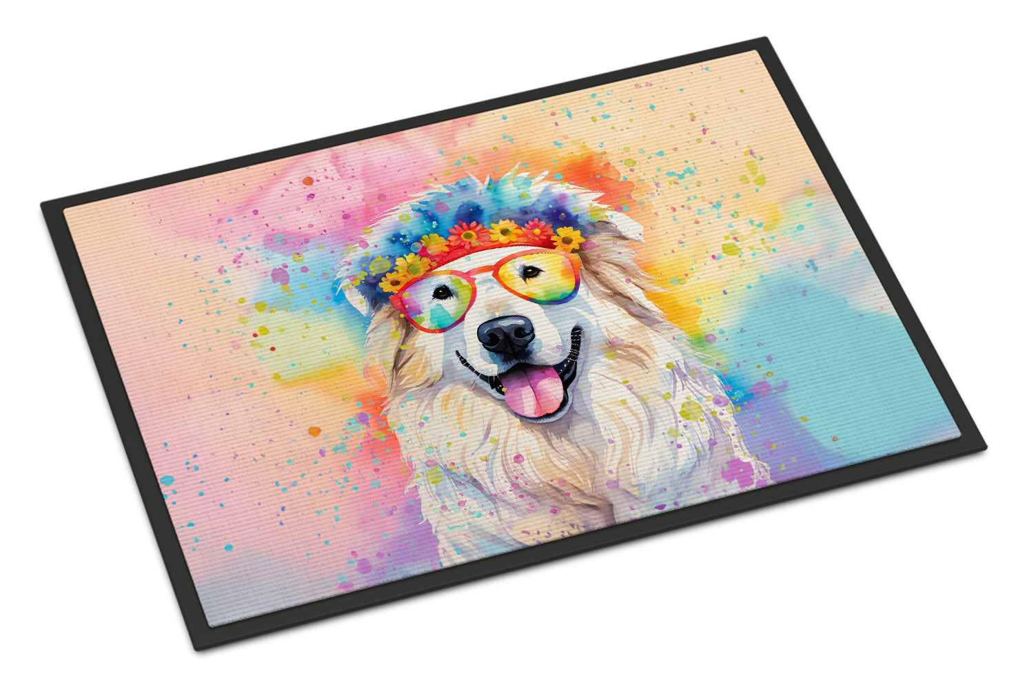 Buy this Great Pyrenees Hippie Dawg Indoor or Outdoor Mat 24x36