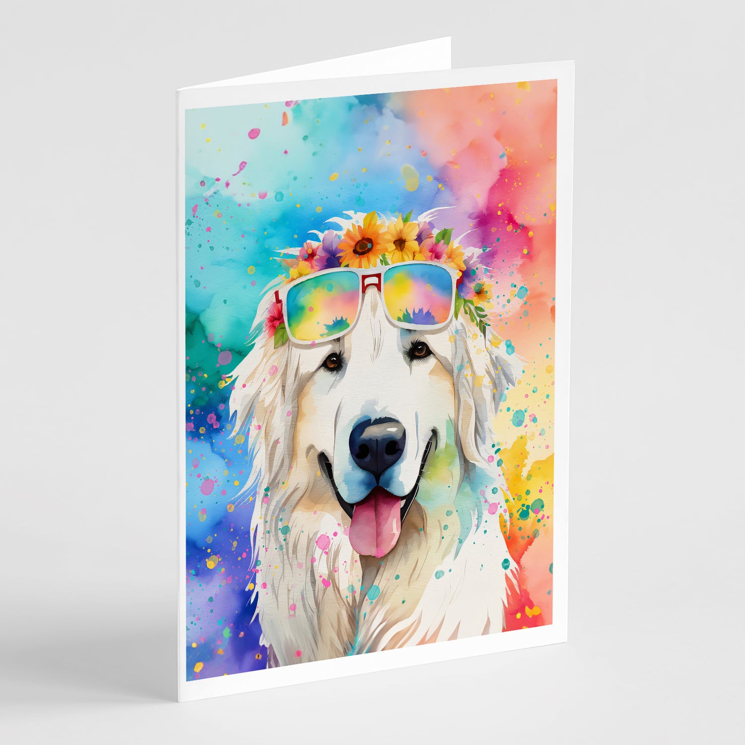 Buy this Great Pyrenees Hippie Dawg Greeting Cards Pack of 8