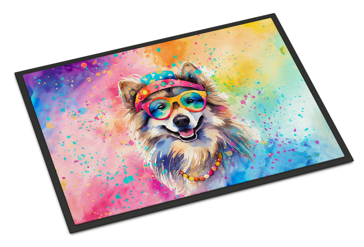 Buy this Keeshond Hippie Dawg Indoor or Outdoor Mat 24x36