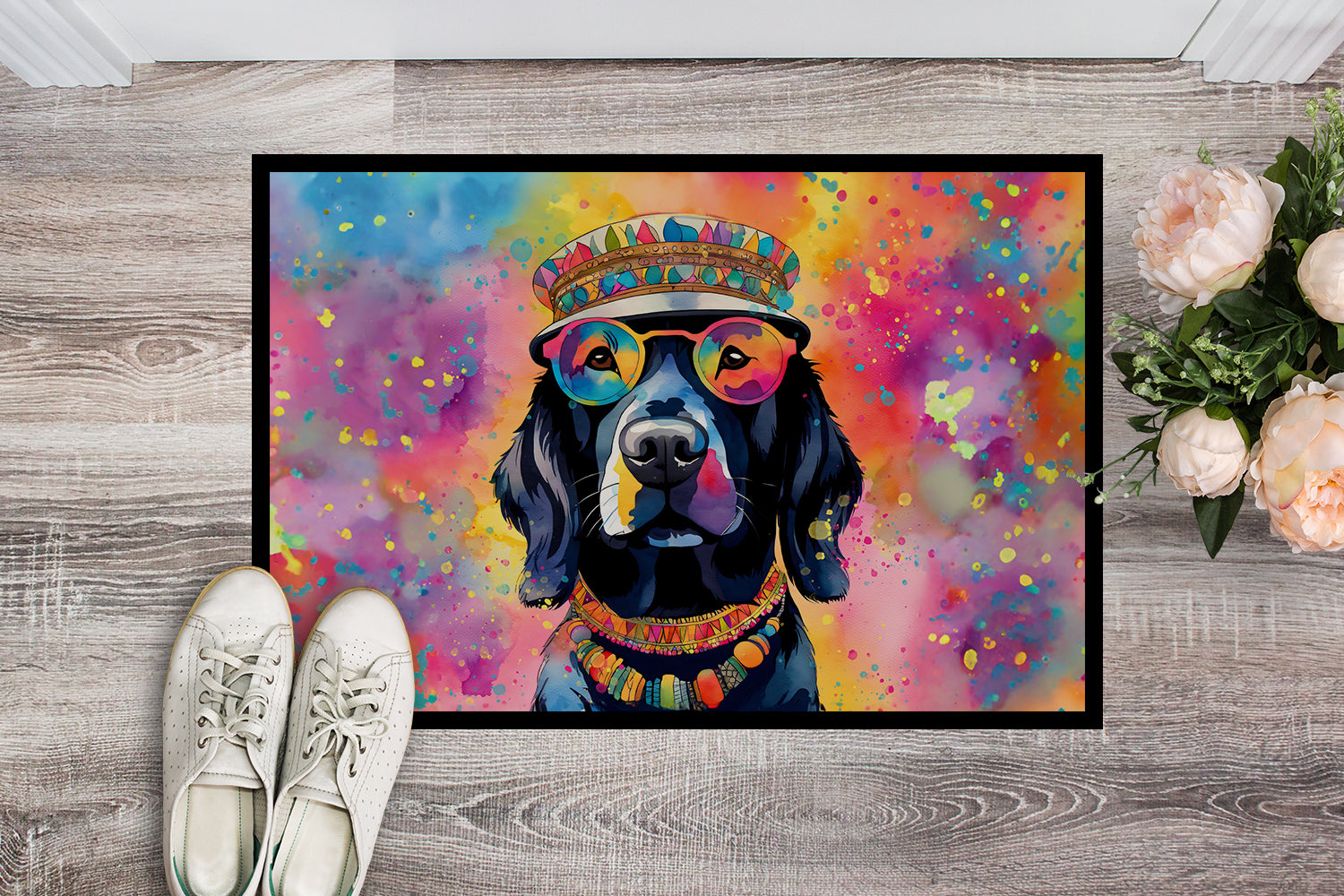 Buy this Black Labrador Hippie Dawg Doormat