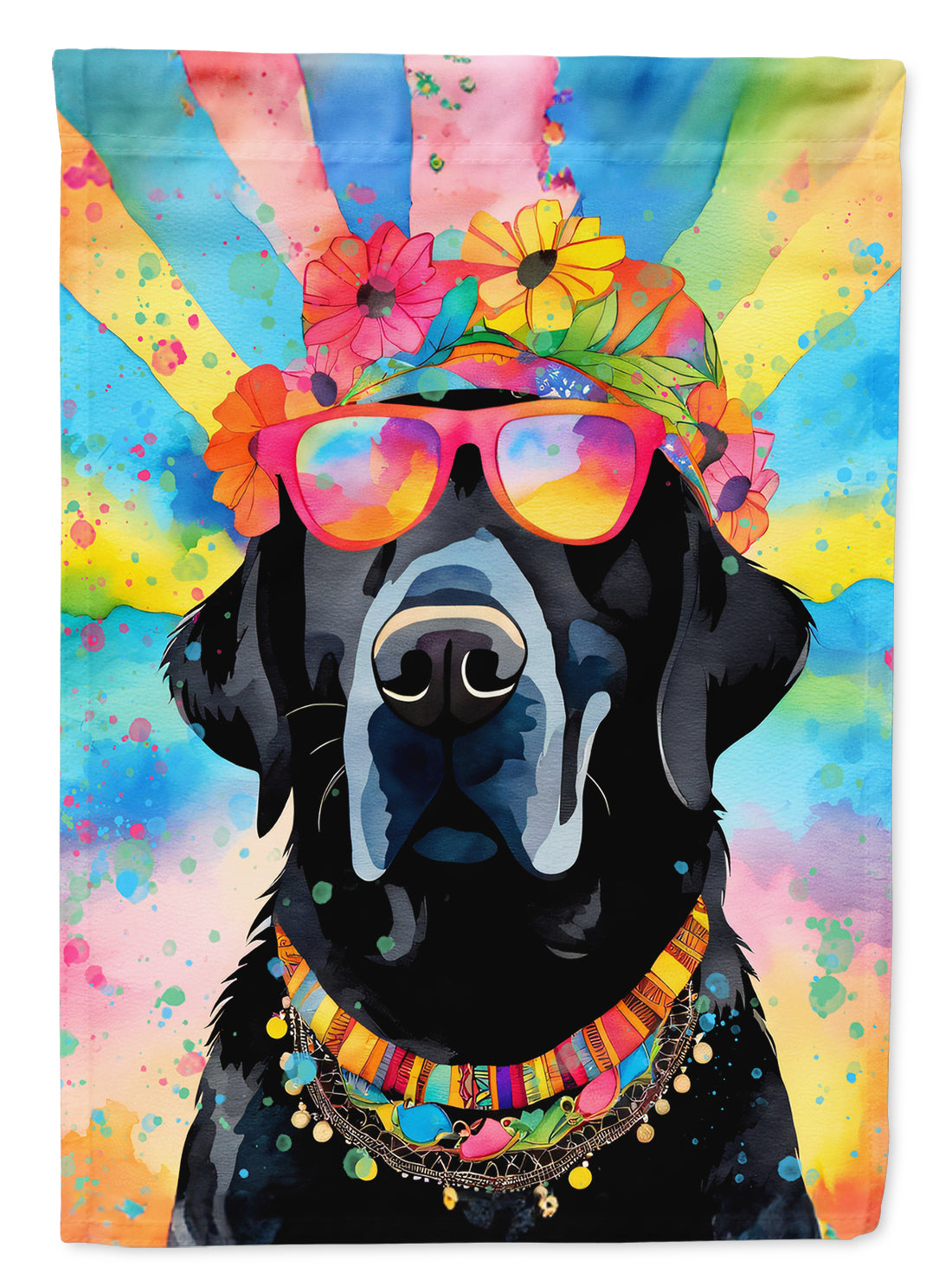 Buy this Black Labrador Hippie Dawg Garden Flag