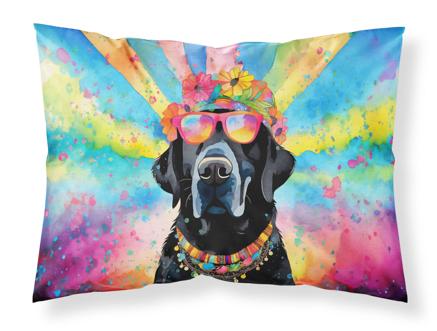 Buy this Black Labrador Hippie Dawg Standard Pillowcase
