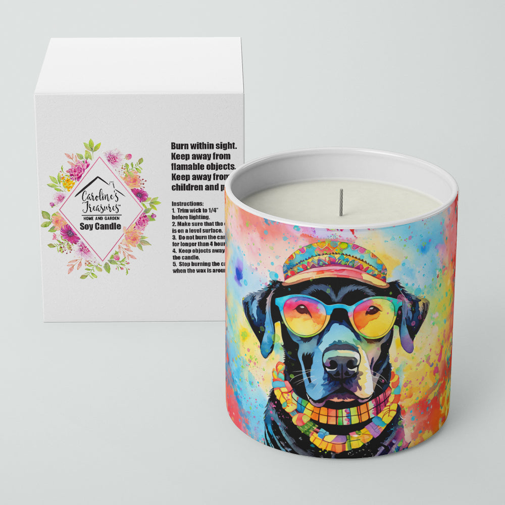 Black Labrador Hippie Dawg Decorative Soy Candle