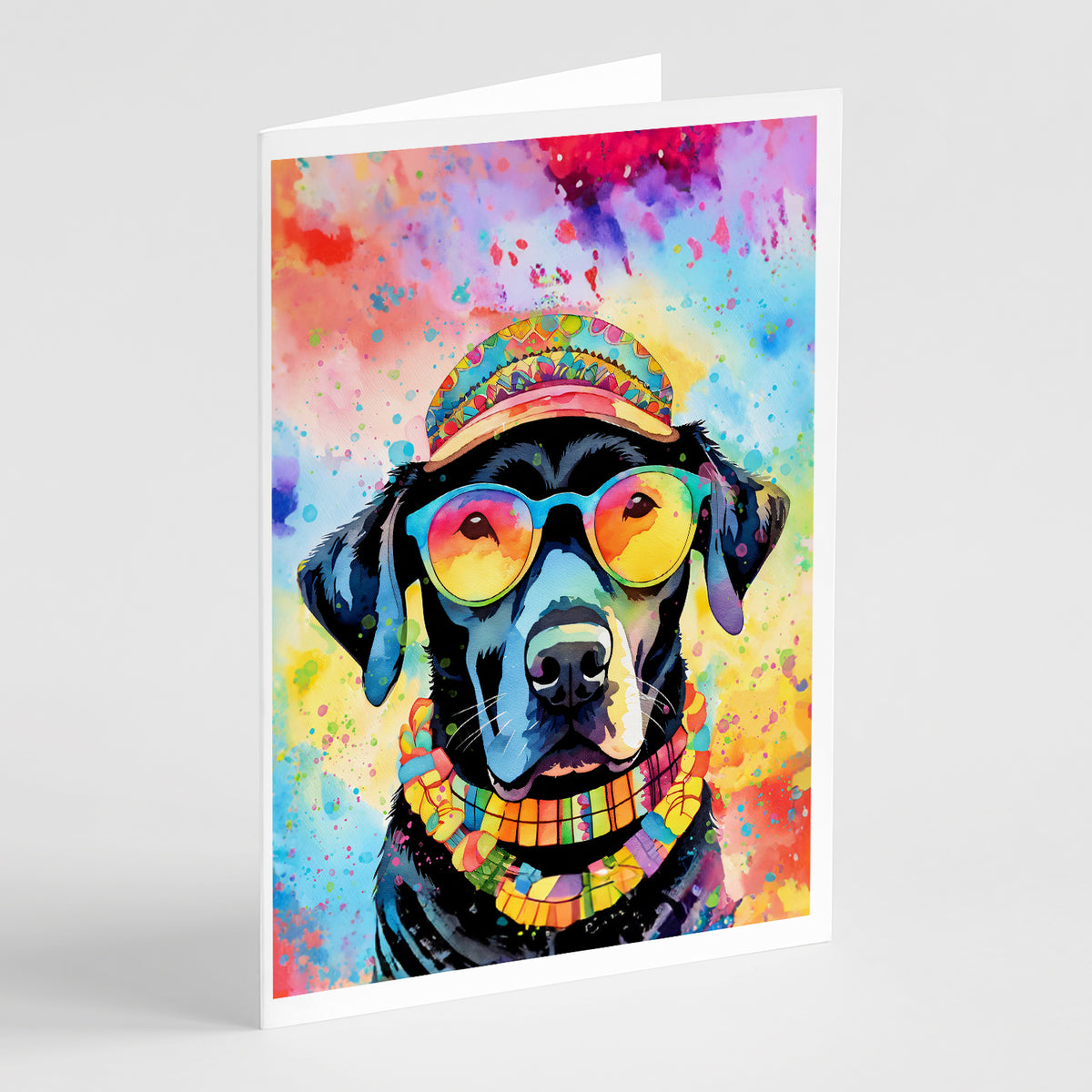 Buy this Black Labrador Hippie Dawg Greeting Cards Pack of 8