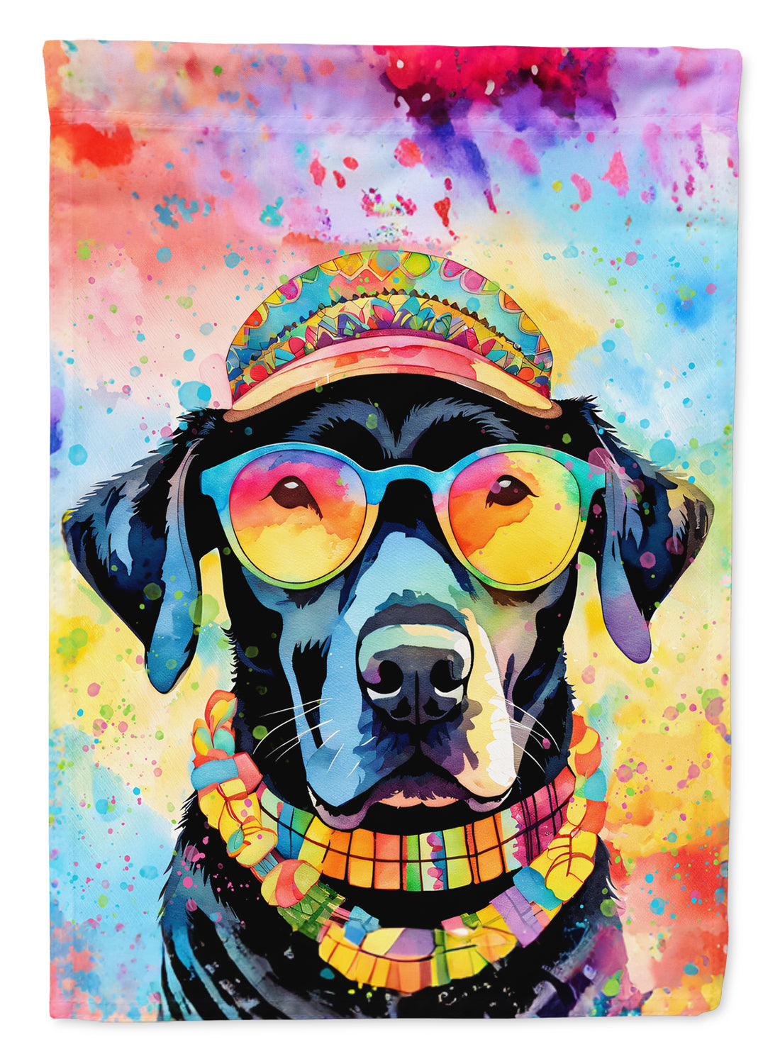 Buy this Black Labrador Hippie Dawg Garden Flag