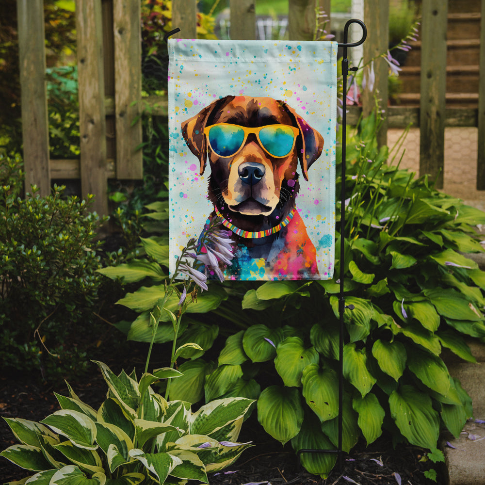 Buy this Chocolate Labrador Hippie Dawg Garden Flag