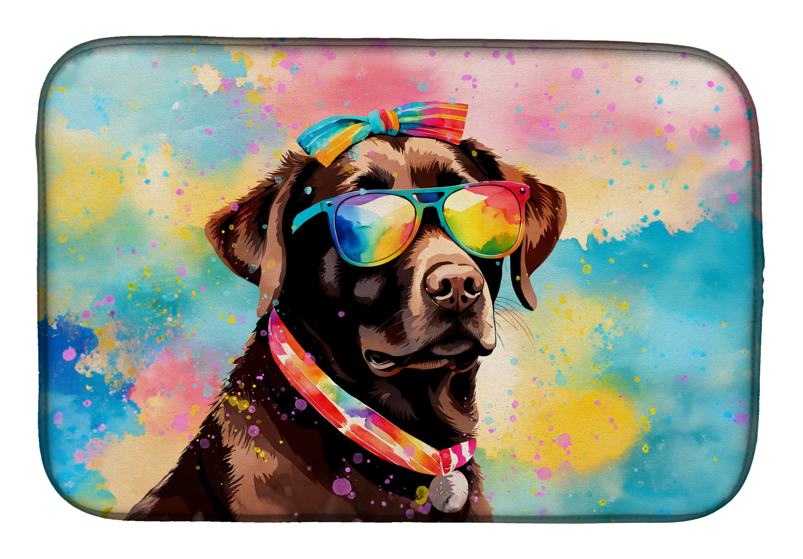 Buy this Chocolate Labrador Hippie Dawg Dish Drying Mat