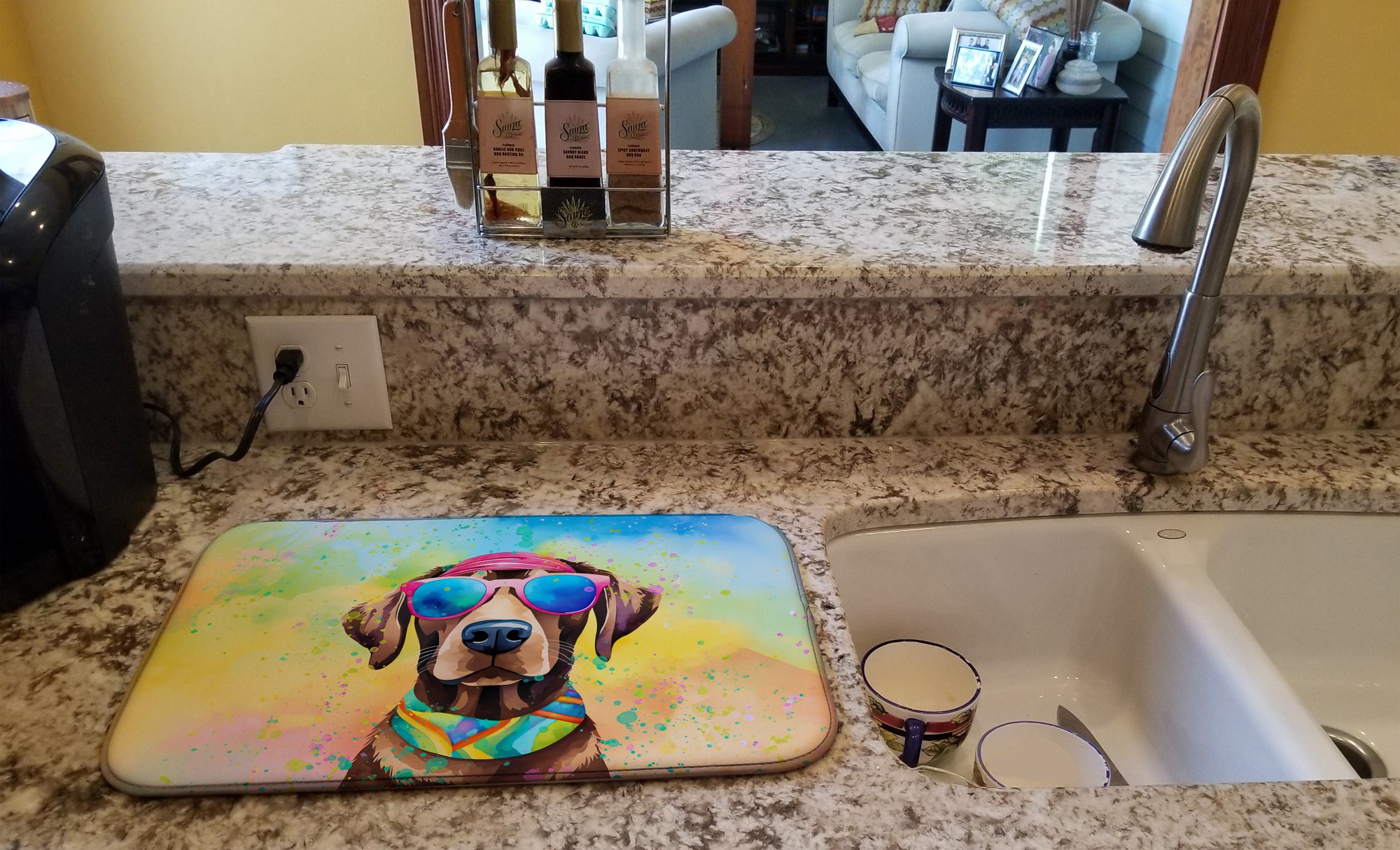 Buy this Chocolate Labrador Hippie Dawg Dish Drying Mat