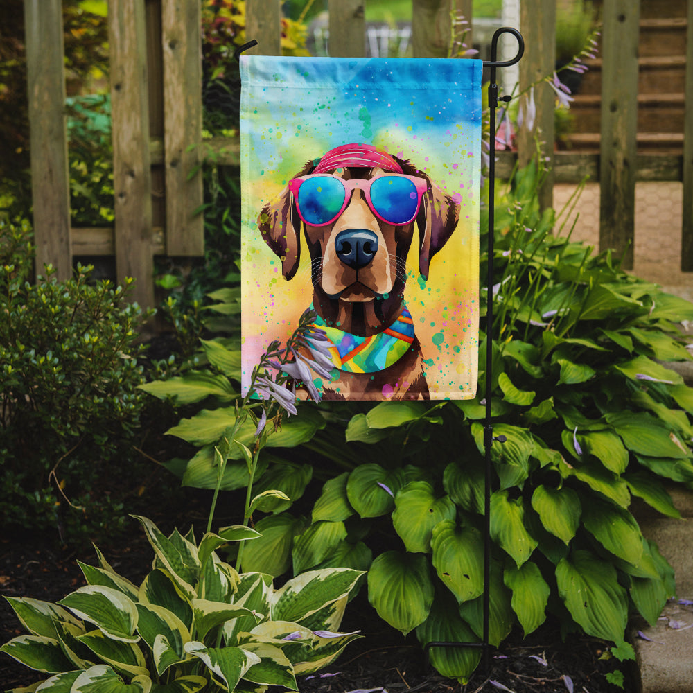 Buy this Chocolate Labrador Hippie Dawg Garden Flag