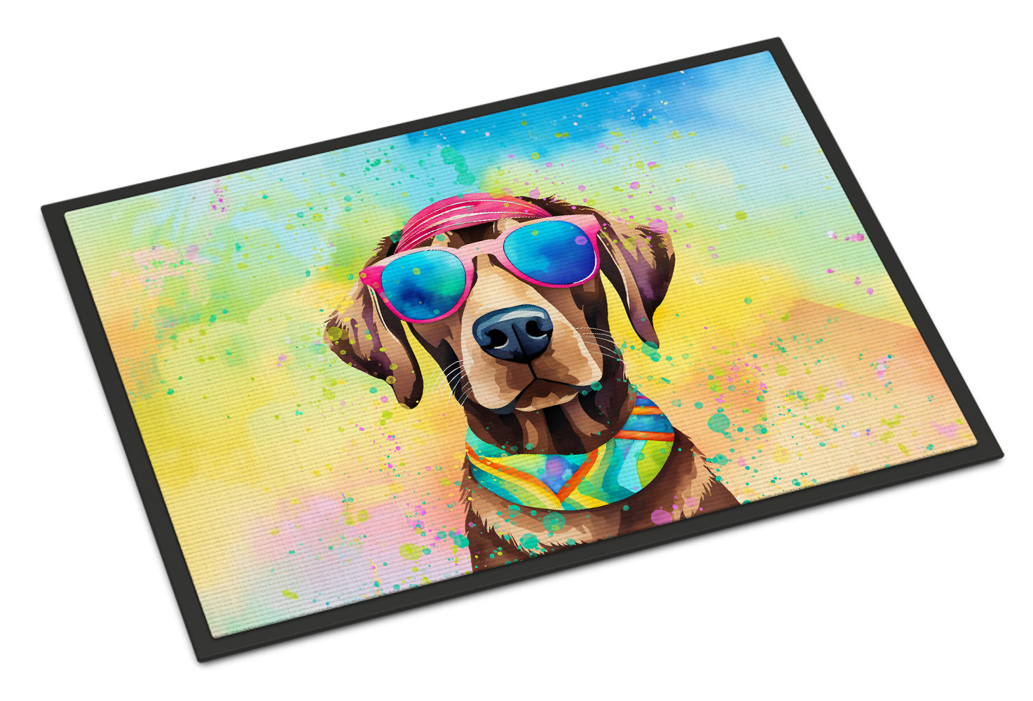 Buy this Chocolate Labrador Hippie Dawg Indoor or Outdoor Mat 24x36