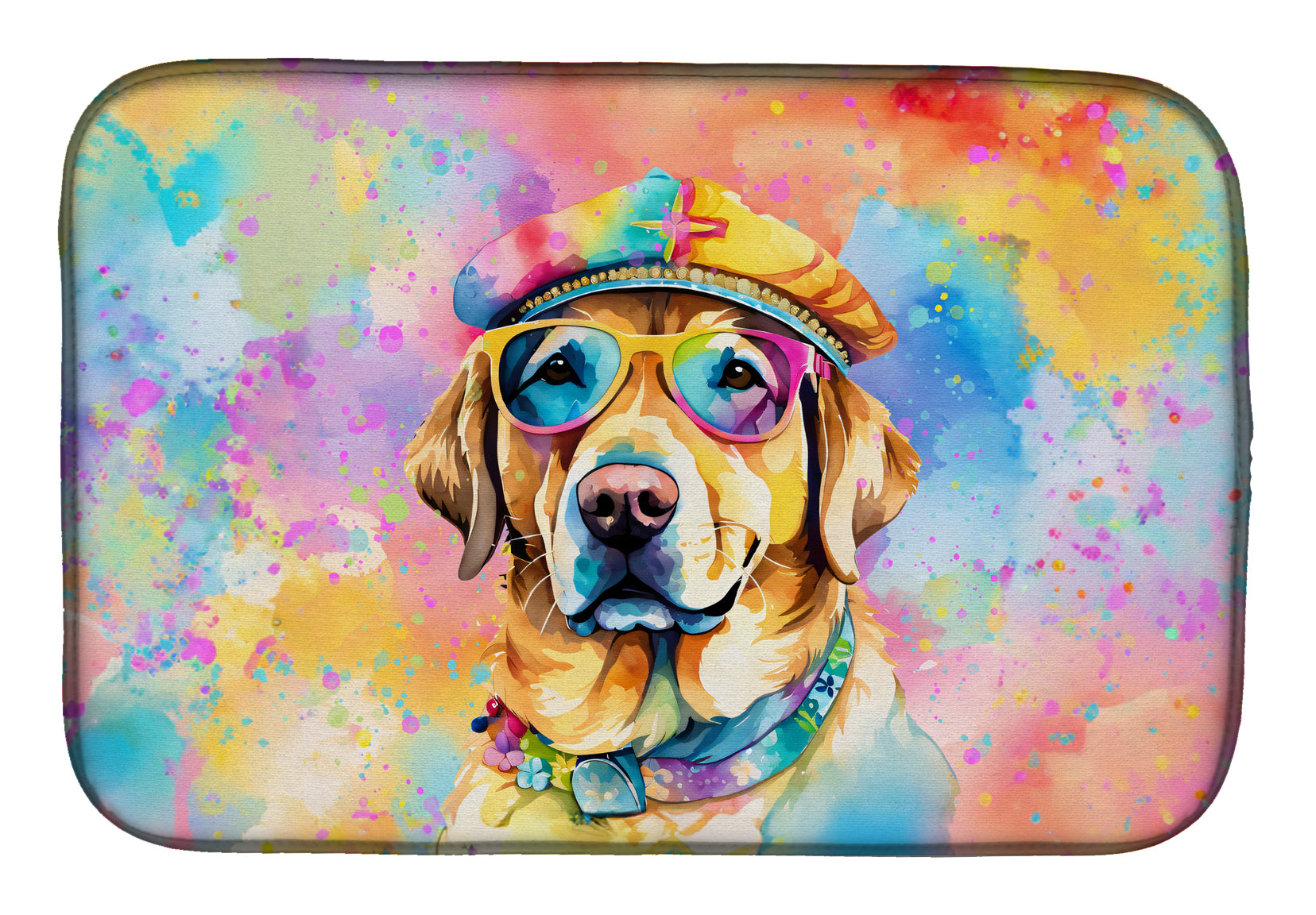 Buy this Yellow Labrador Hippie Dawg Dish Drying Mat