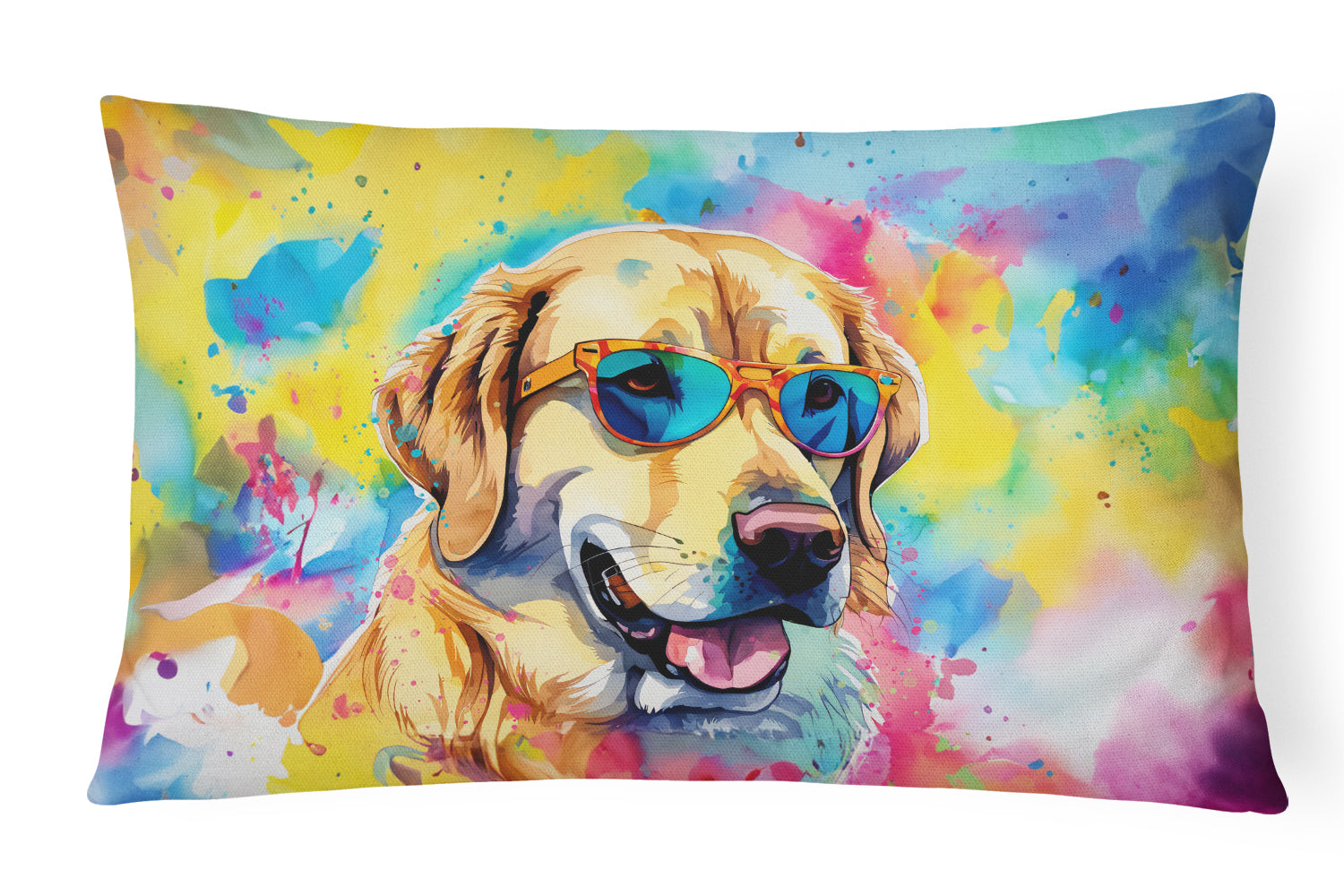 Buy this Yellow Labrador Hippie Dawg Fabric Decorative Pillow