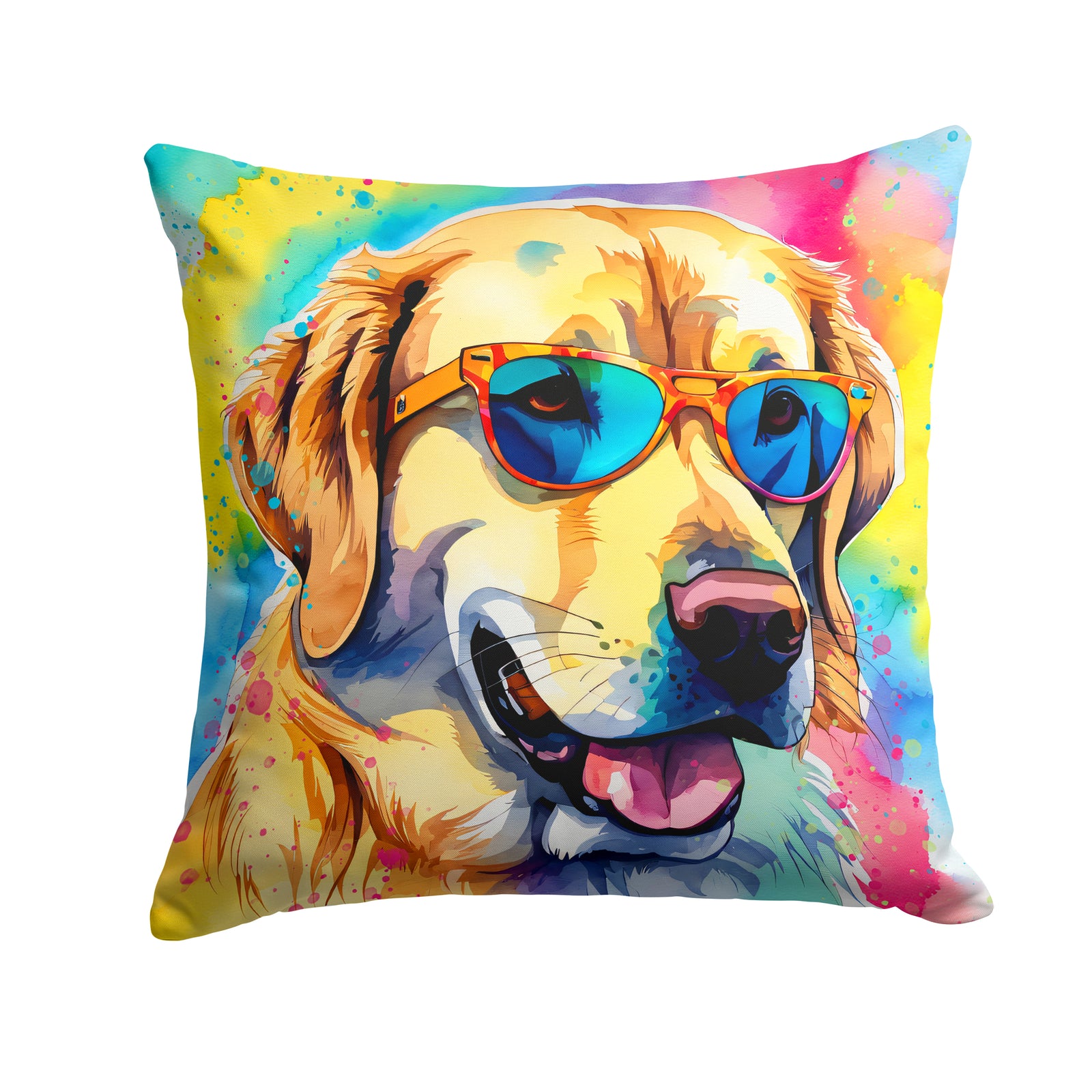 Buy this Yellow Labrador Hippie Dawg Fabric Decorative Pillow