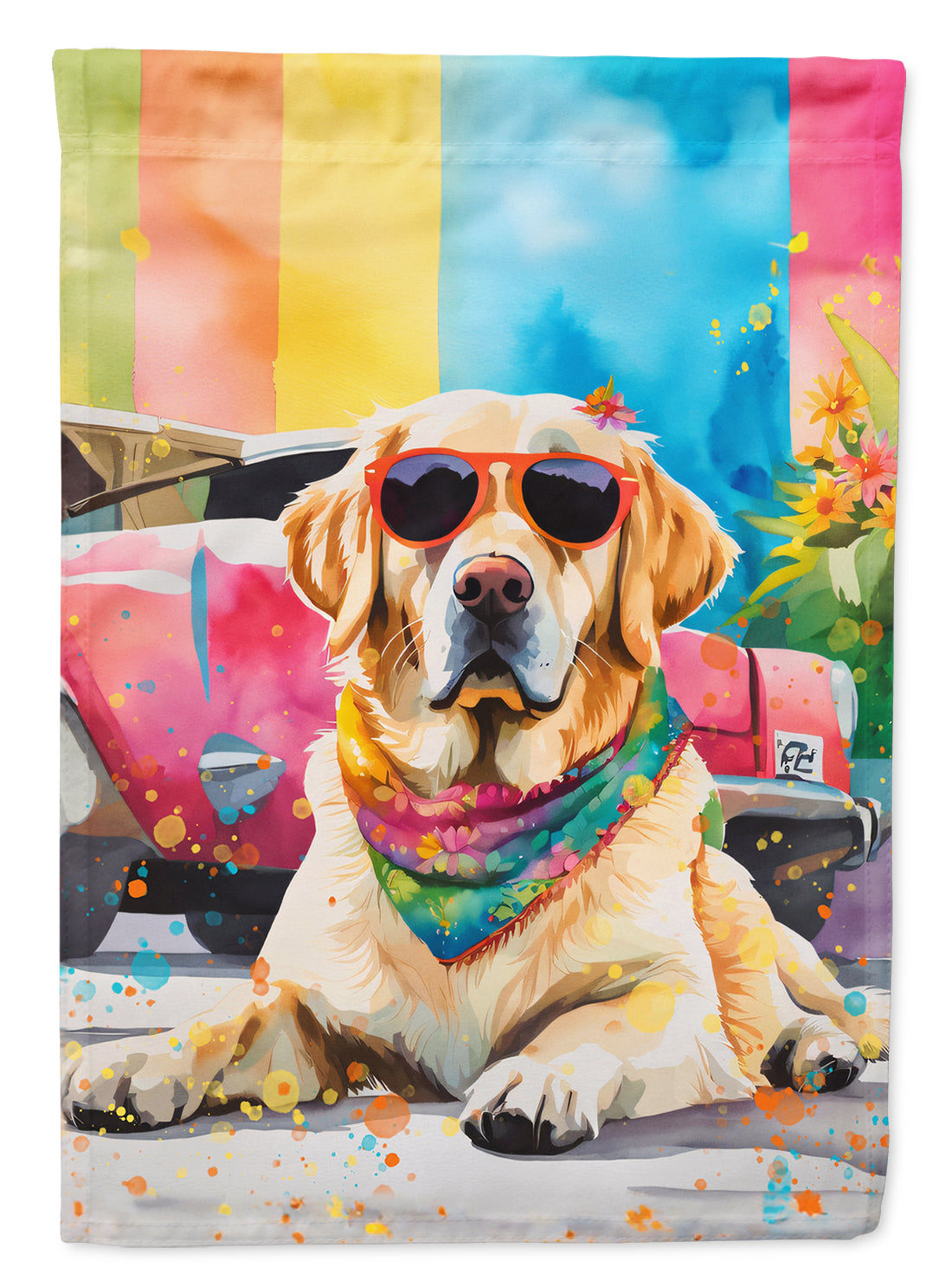 Buy this Yellow Labrador Hippie Dawg Garden Flag