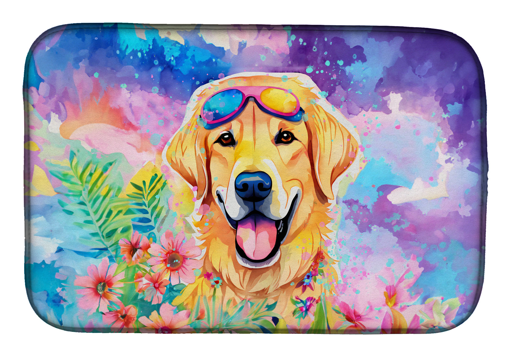 Buy this Yellow Labrador Hippie Dawg Dish Drying Mat