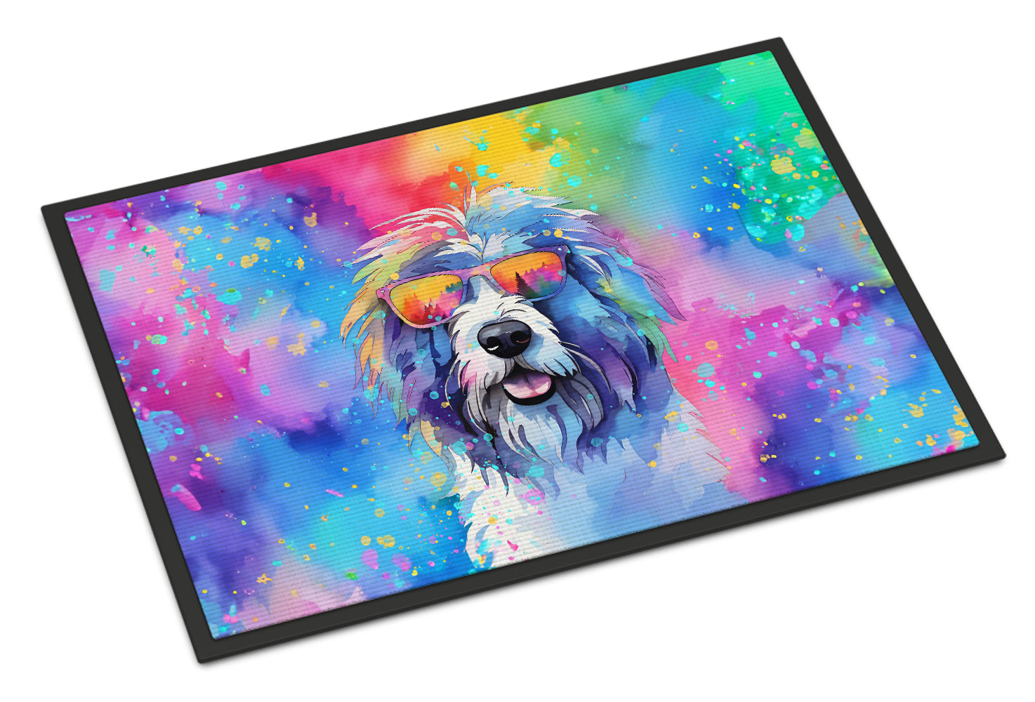 Buy this Old English Sheepdog Hippie Dawg Indoor or Outdoor Mat 24x36