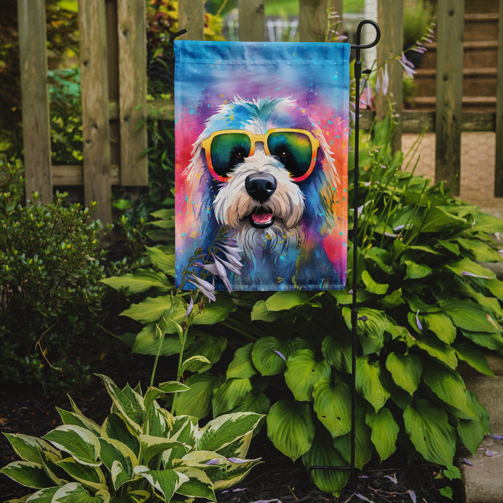 Buy this Old English Sheepdog Hippie Dawg Garden Flag