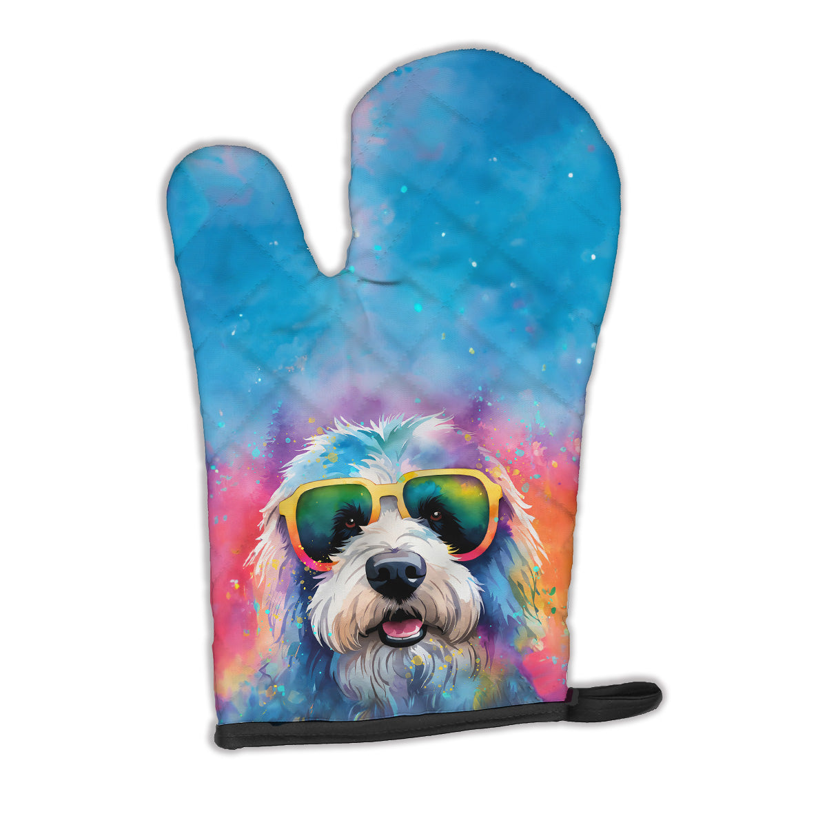 Buy this Old English Sheepdog Hippie Dawg Oven Mitt