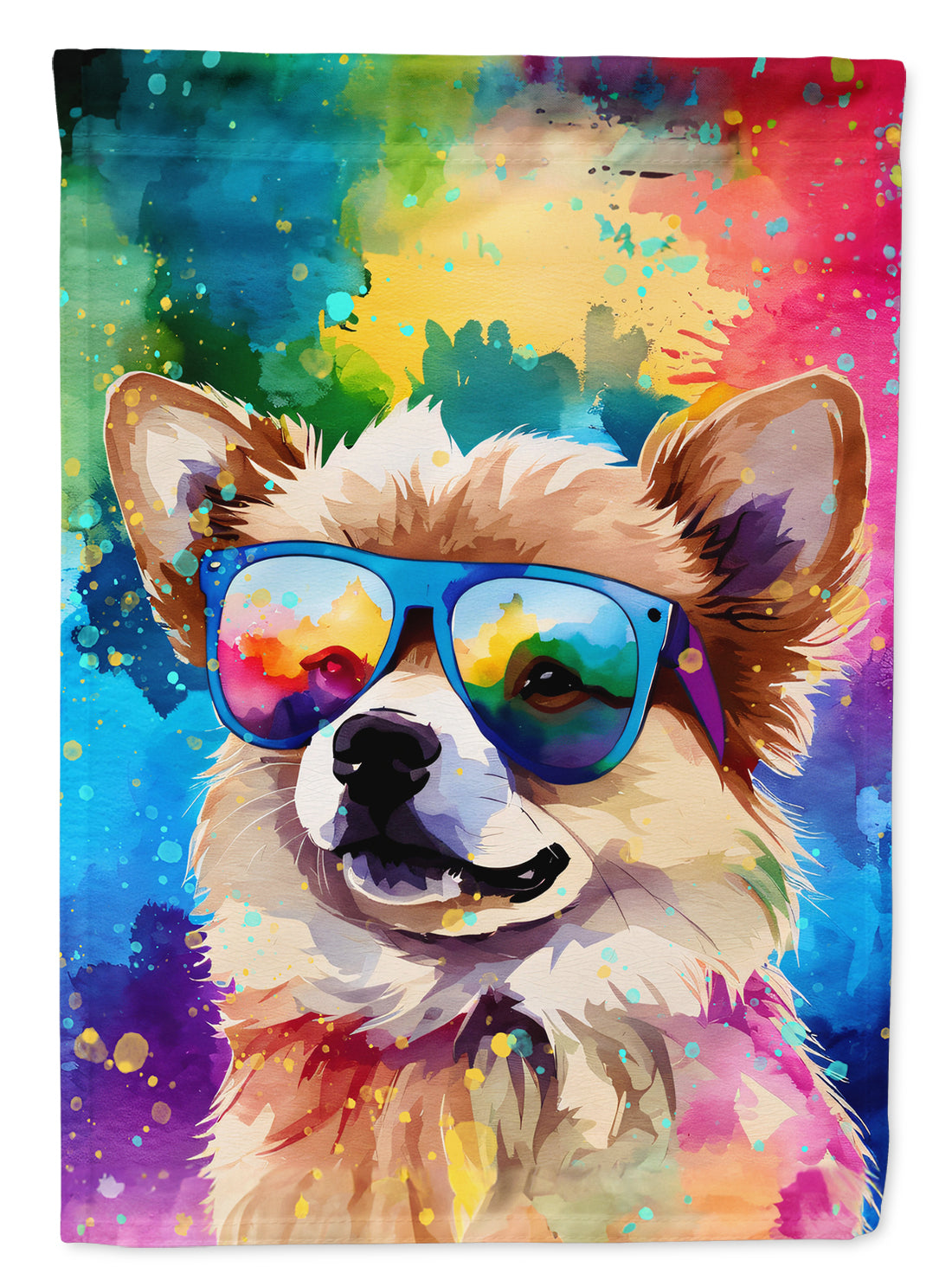 Buy this Pomeranian Hippie Dawg House Flag