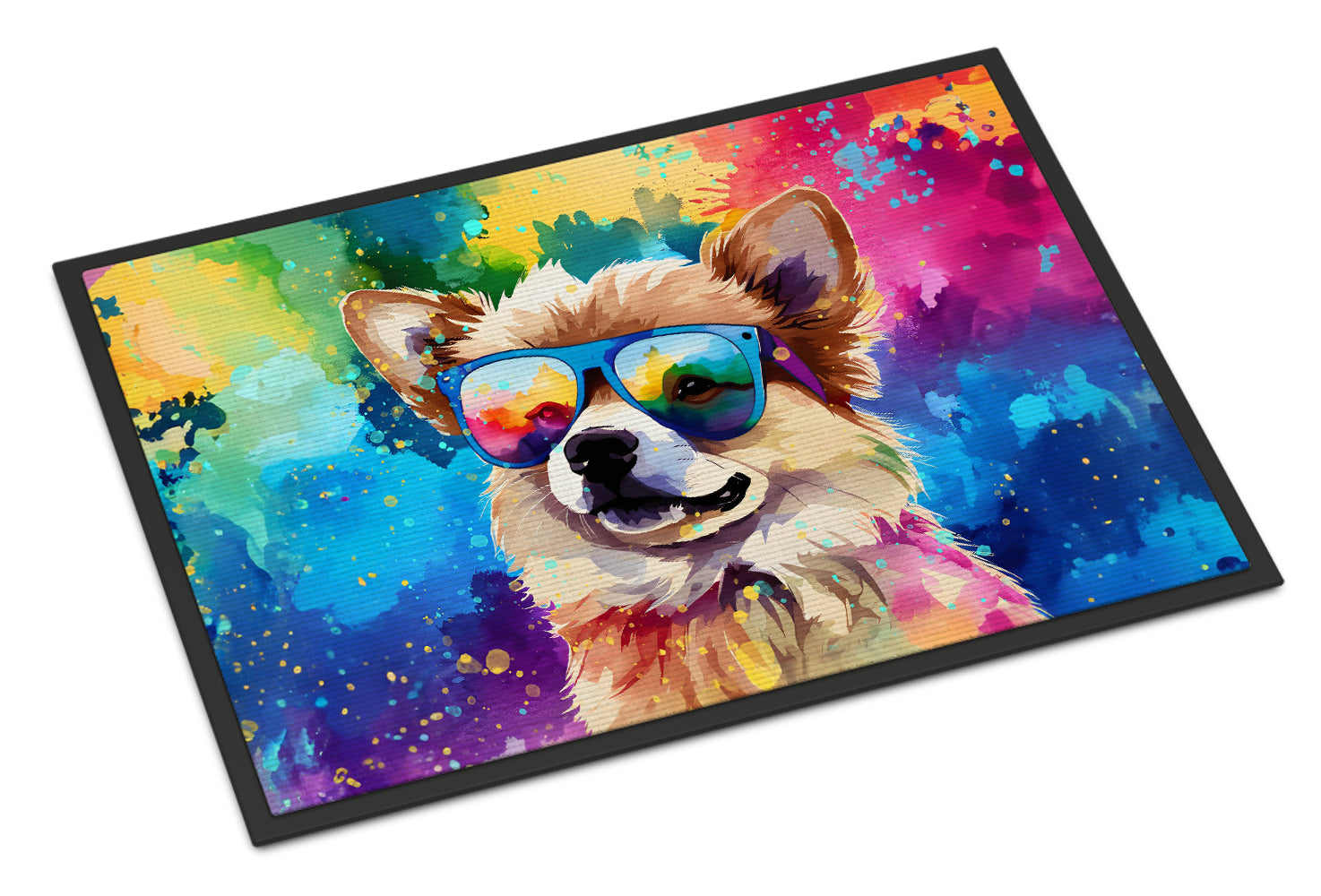 Buy this Pomeranian Hippie Dawg Indoor or Outdoor Mat 24x36