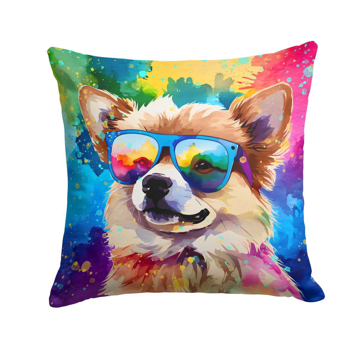 Buy this Pomeranian Hippie Dawg Fabric Decorative Pillow